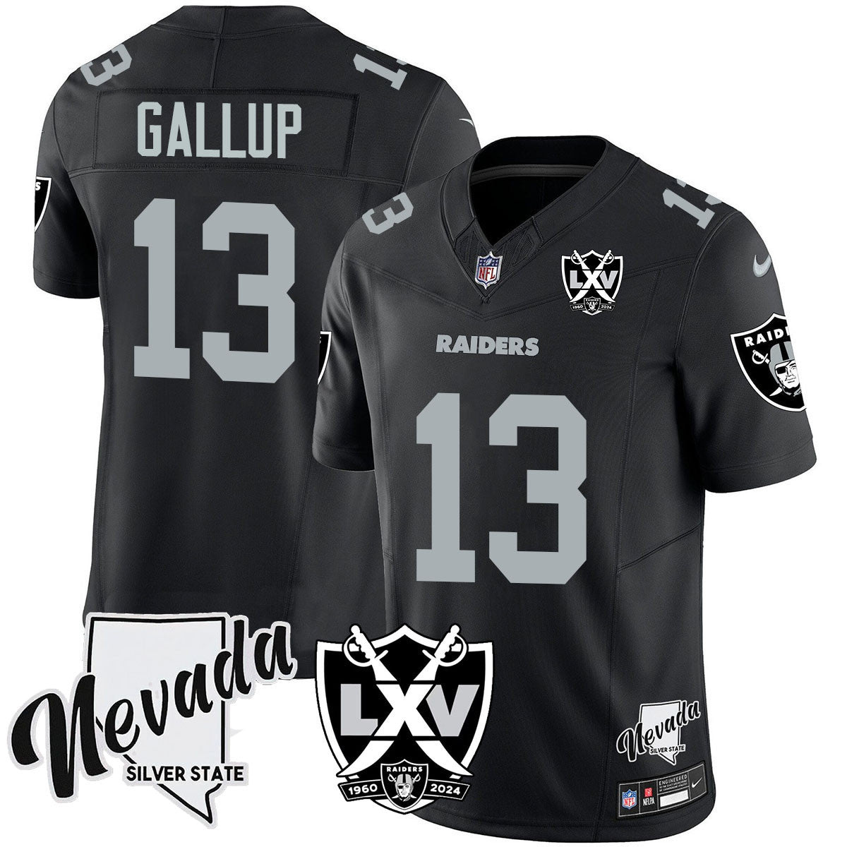Women's Raiders 2024 Vapor Limited Jersey - 65th Anniversary - All Stitched