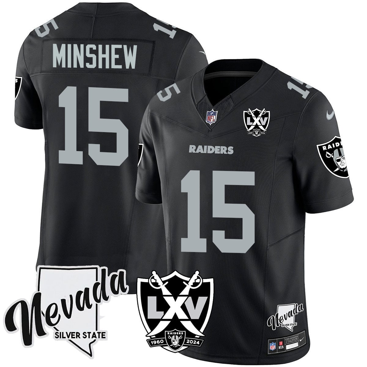 Women's Raiders 2024 Vapor Limited Jersey - 65th Anniversary - All Stitched