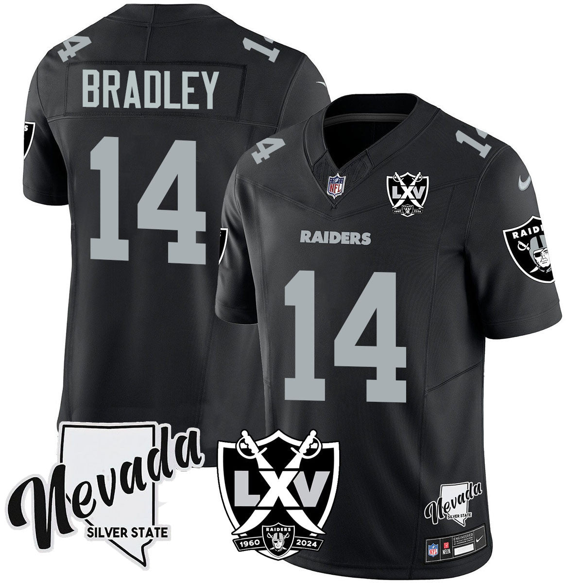 Women's Raiders 2024 Vapor Limited Jersey - 65th Anniversary - All Stitched