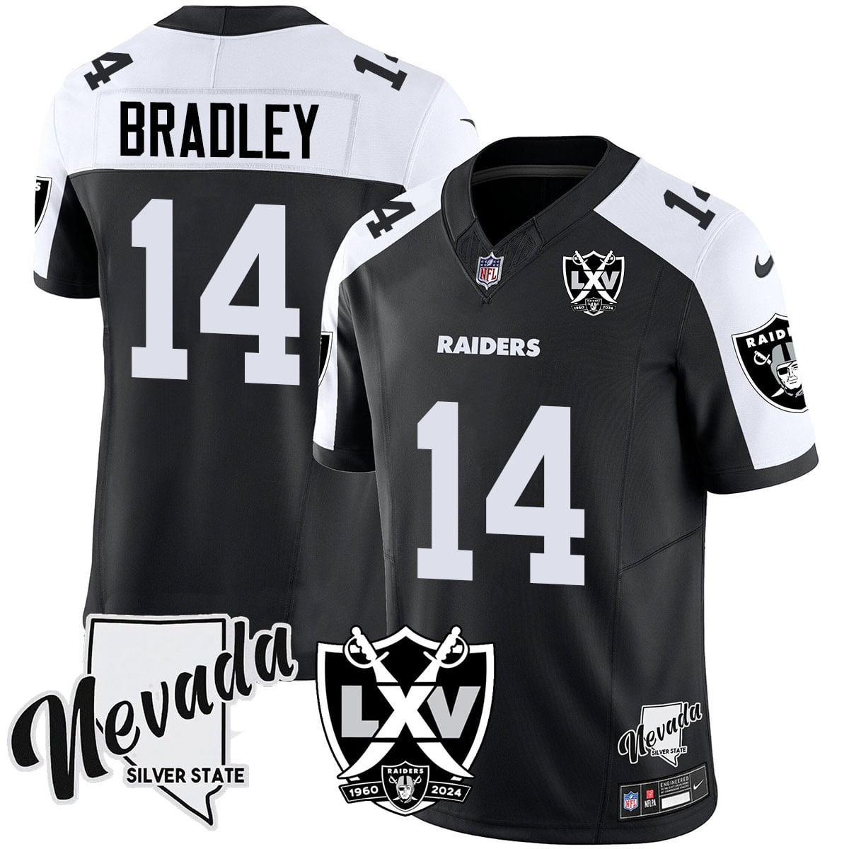 Women's Raiders 2024 Vapor Limited Jersey - 65th Anniversary - All Stitched