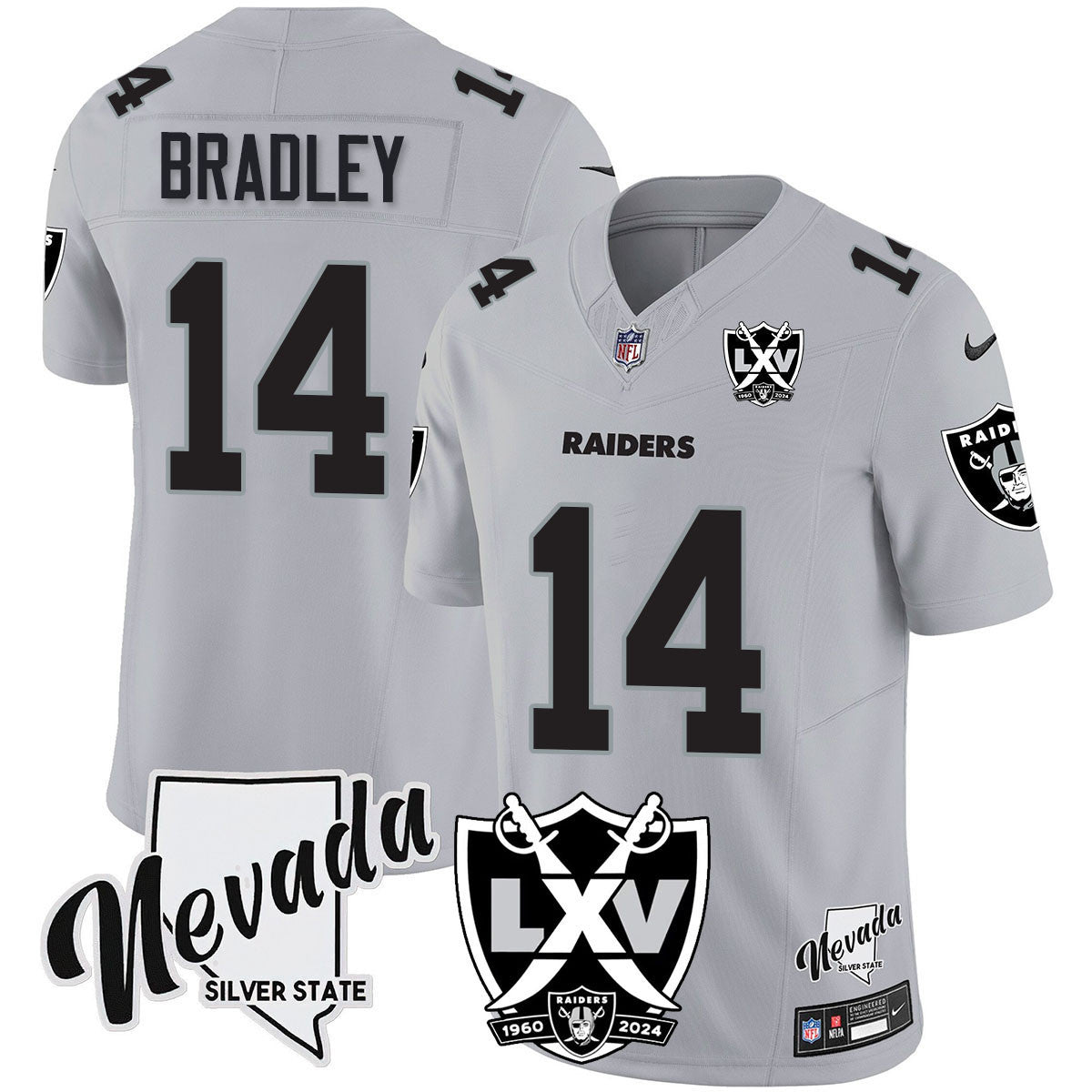 Women's Raiders 2024 Vapor Limited Jersey - 65th Anniversary - All Stitched
