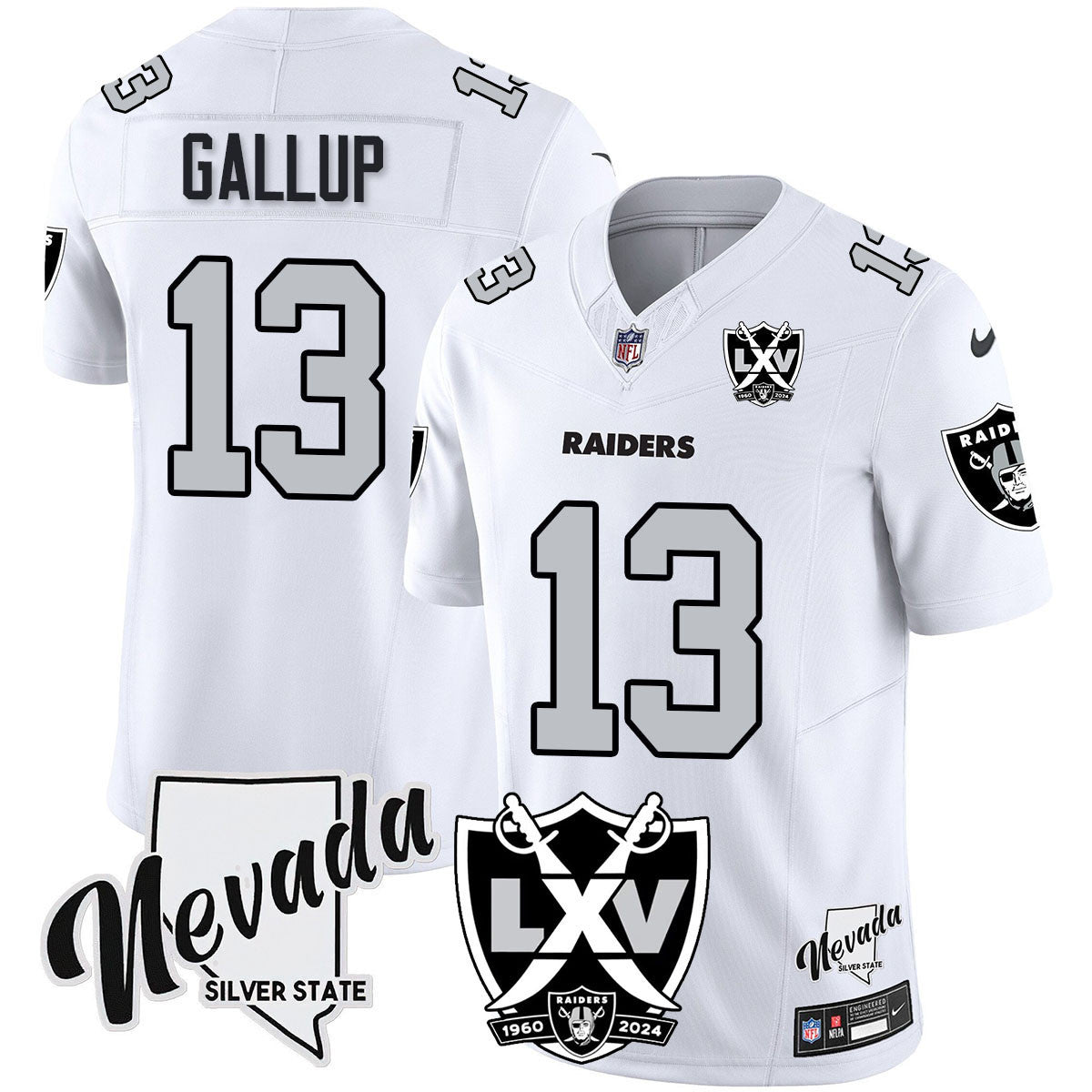 Women's Raiders 2024 Vapor Limited Jersey - 65th Anniversary - All Stitched