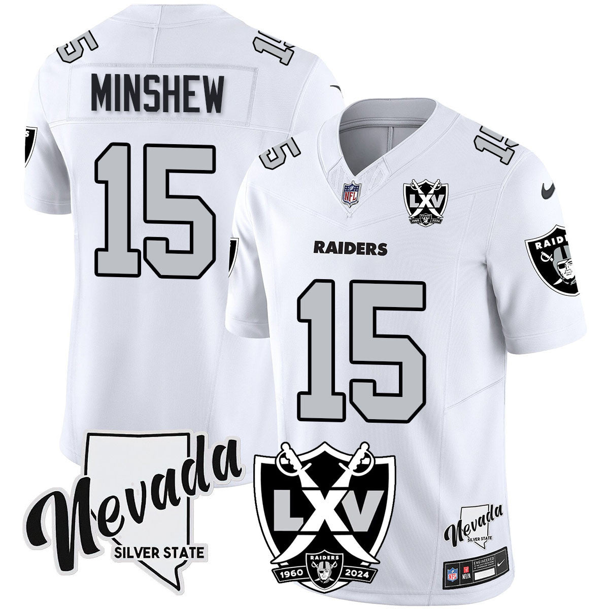 Women's Raiders 2024 Vapor Limited Jersey - 65th Anniversary - All Stitched