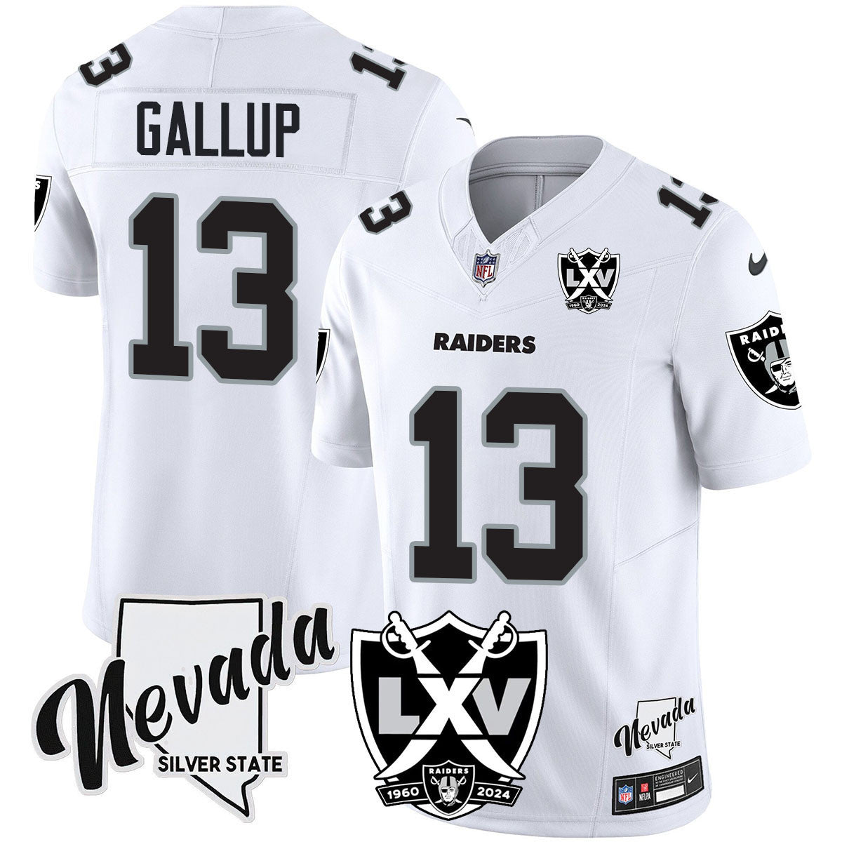 Women's Raiders 2024 Vapor Limited Jersey - 65th Anniversary - All Stitched