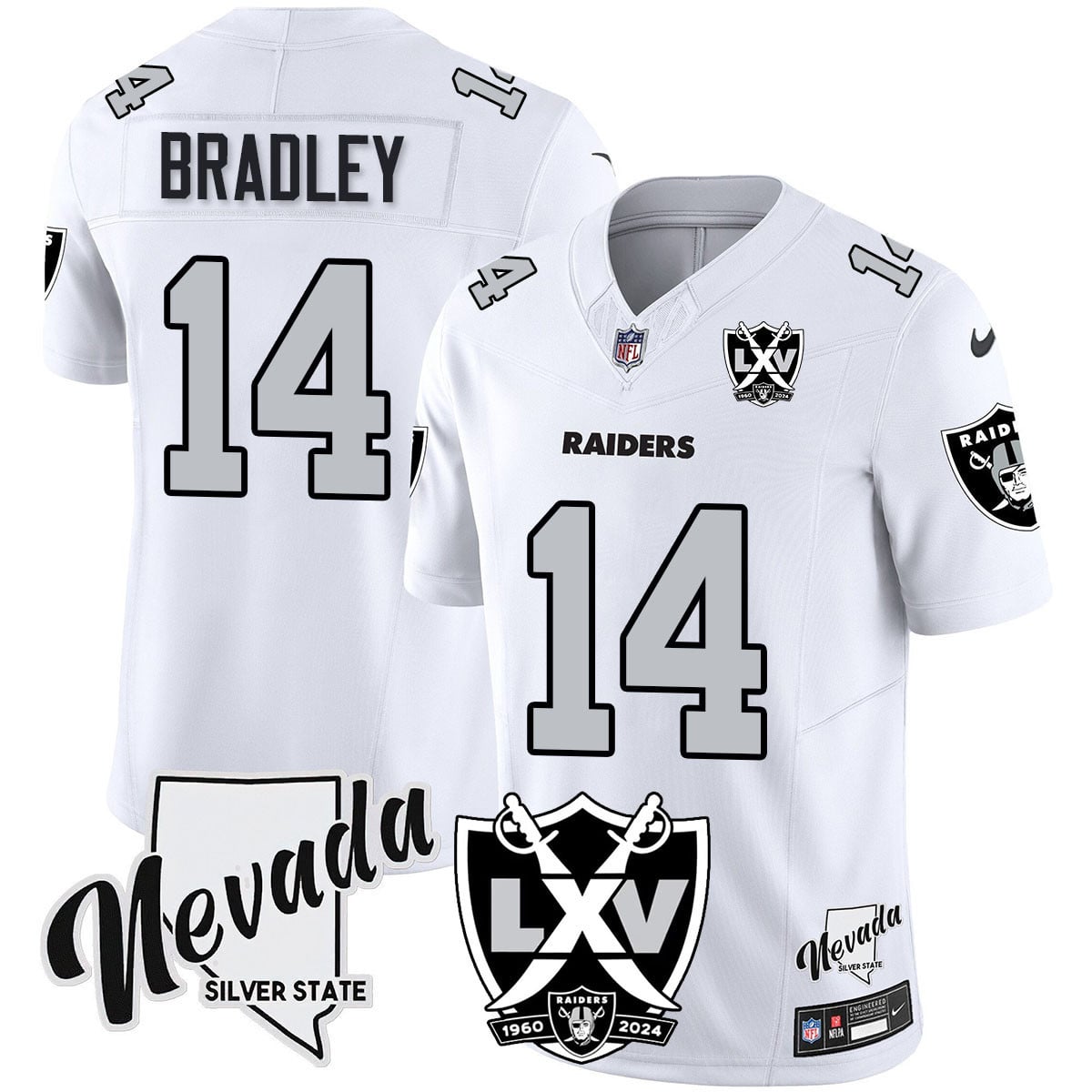 Women's Raiders 2024 Vapor Limited Jersey - 65th Anniversary - All Stitched