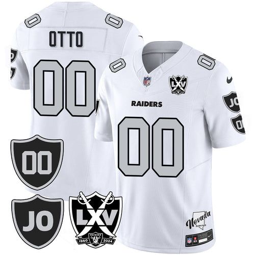 Custom Gender/Name Raiders Vapor Limited Jersey - All Stitched - Honor Jim Otto