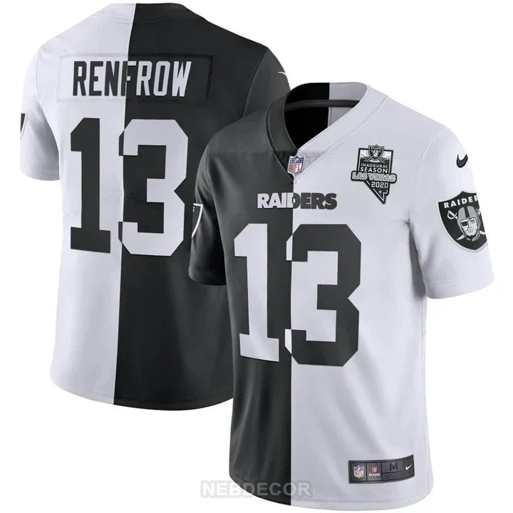 MEN'S LAS VEGAS RAIDERS INAUGURAL SEASON PATCH WHITE GOLD JERSEY - ALL STITCHED