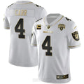 MEN'S RAIDERS NATION PATCH WHITE GOLD AND BLACK GOLD JERSEY - ALL STITCHED