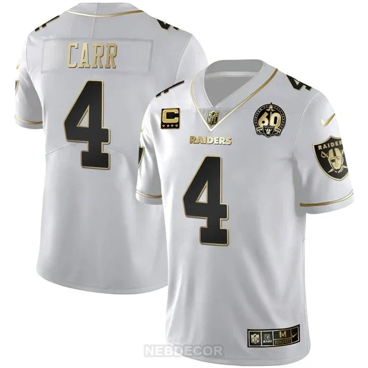 MEN'S RAIDERS 60TH SEASON PATCH GOLD & SPLIT JERSEY - ALL STITCHED
