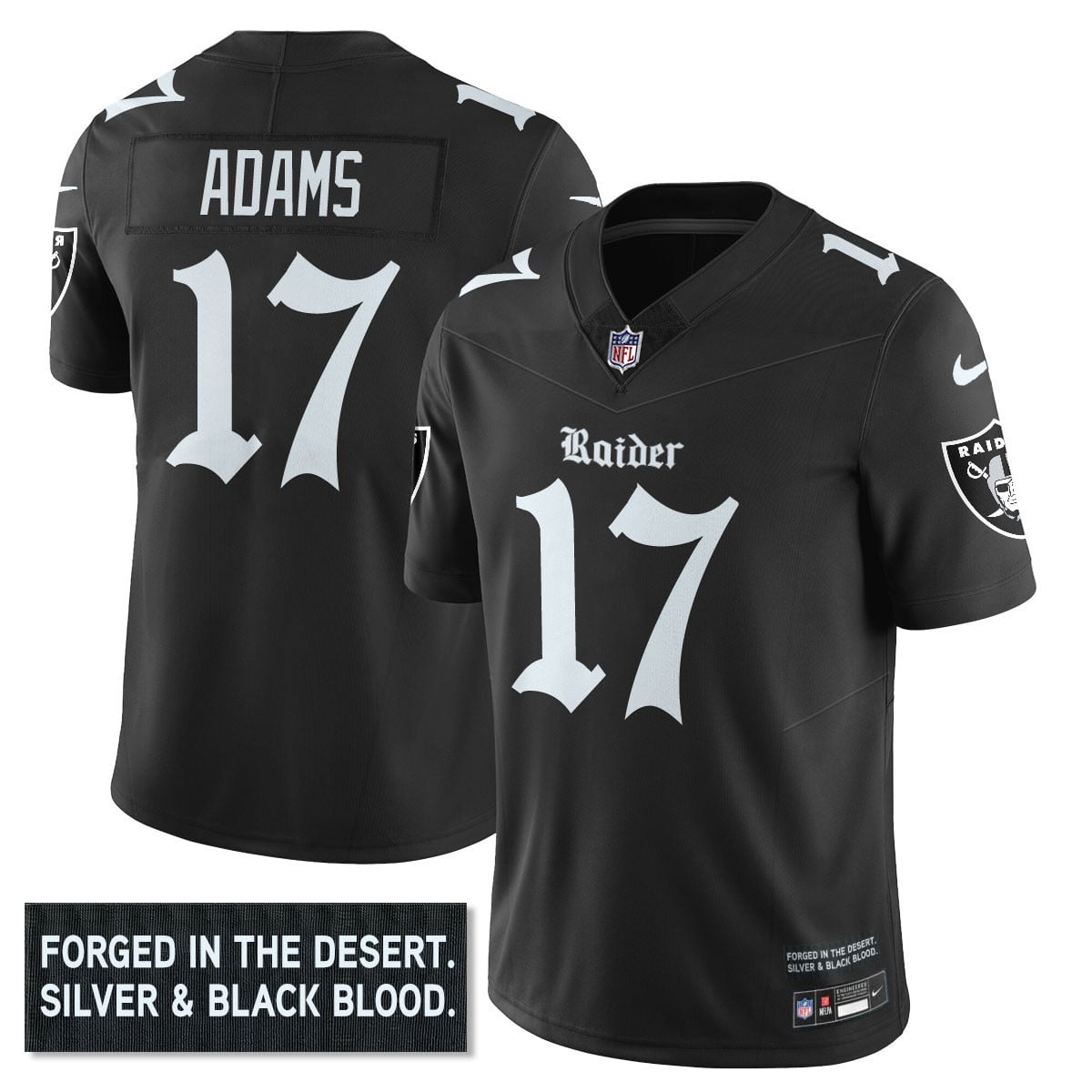 Women's Las Vegas Raiders 'Gothic Silver State Edition' Vapor Limited Jersey - All Stitched