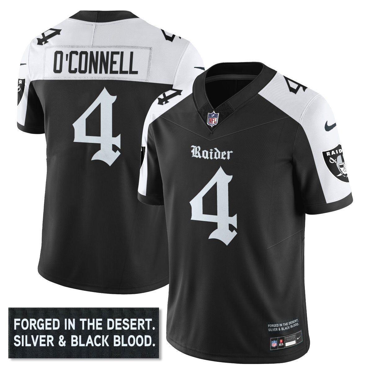 Women's Las Vegas Raiders 'Gothic Silver State Edition' Vapor Limited Jersey - All Stitched
