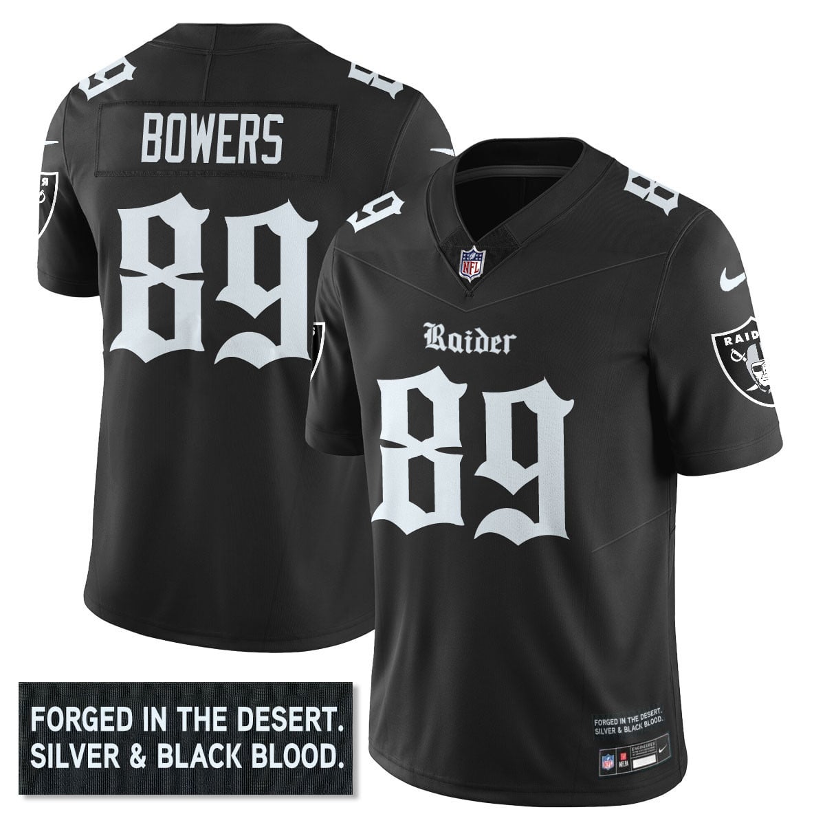 Women's Las Vegas Raiders 'Gothic Silver State Edition' Vapor Limited Jersey - All Stitched