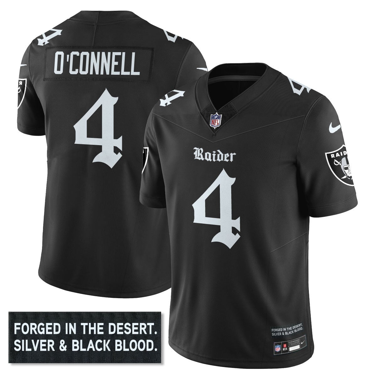 Women's Las Vegas Raiders 'Gothic Silver State Edition' Vapor Limited Jersey - All Stitched
