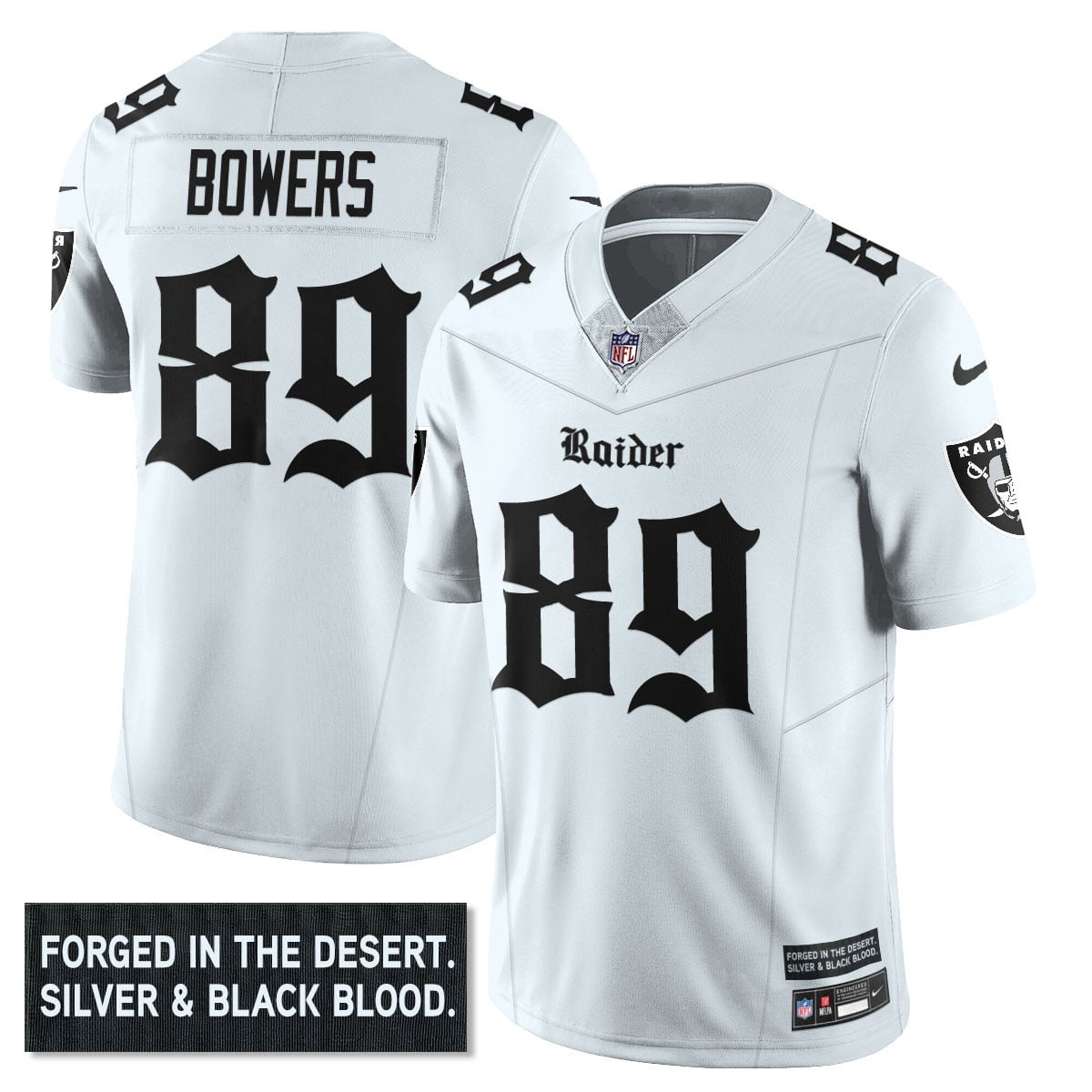 Women's Las Vegas Raiders 'Gothic Silver State Edition' Vapor Limited Jersey - All Stitched