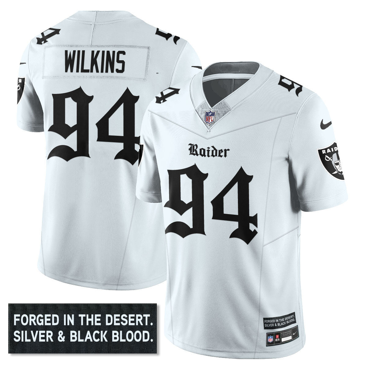 Women's Las Vegas Raiders 'Gothic Silver State Edition' Vapor Limited Jersey - All Stitched