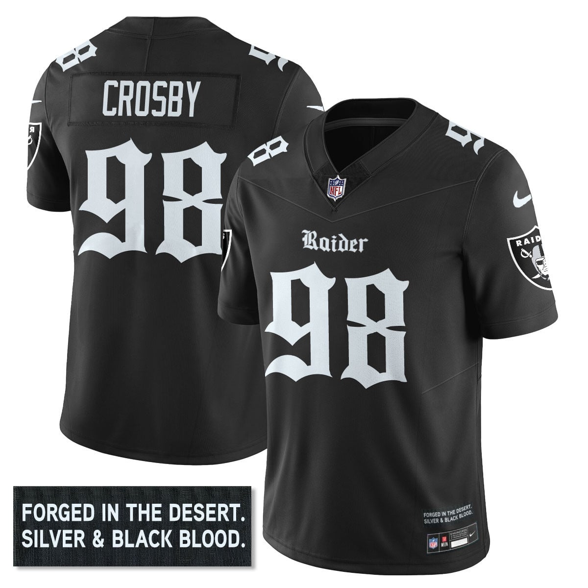 Women's Las Vegas Raiders 'Gothic Silver State Edition' Vapor Limited Jersey - All Stitched