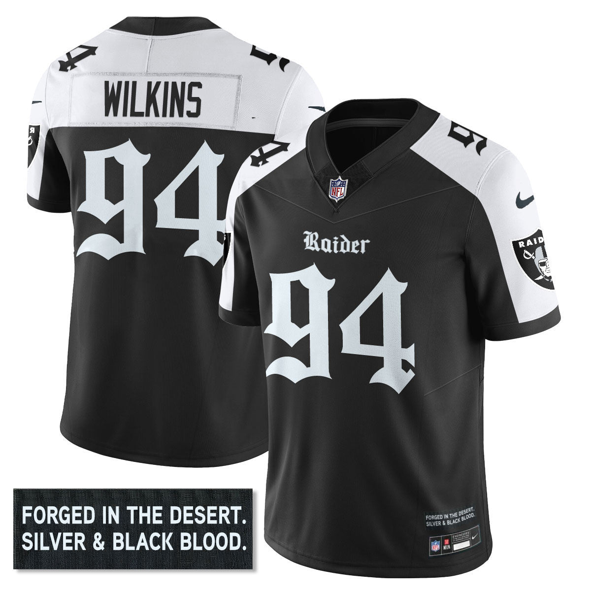 Women's Las Vegas Raiders 'Gothic Silver State Edition' Vapor Limited Jersey - All Stitched
