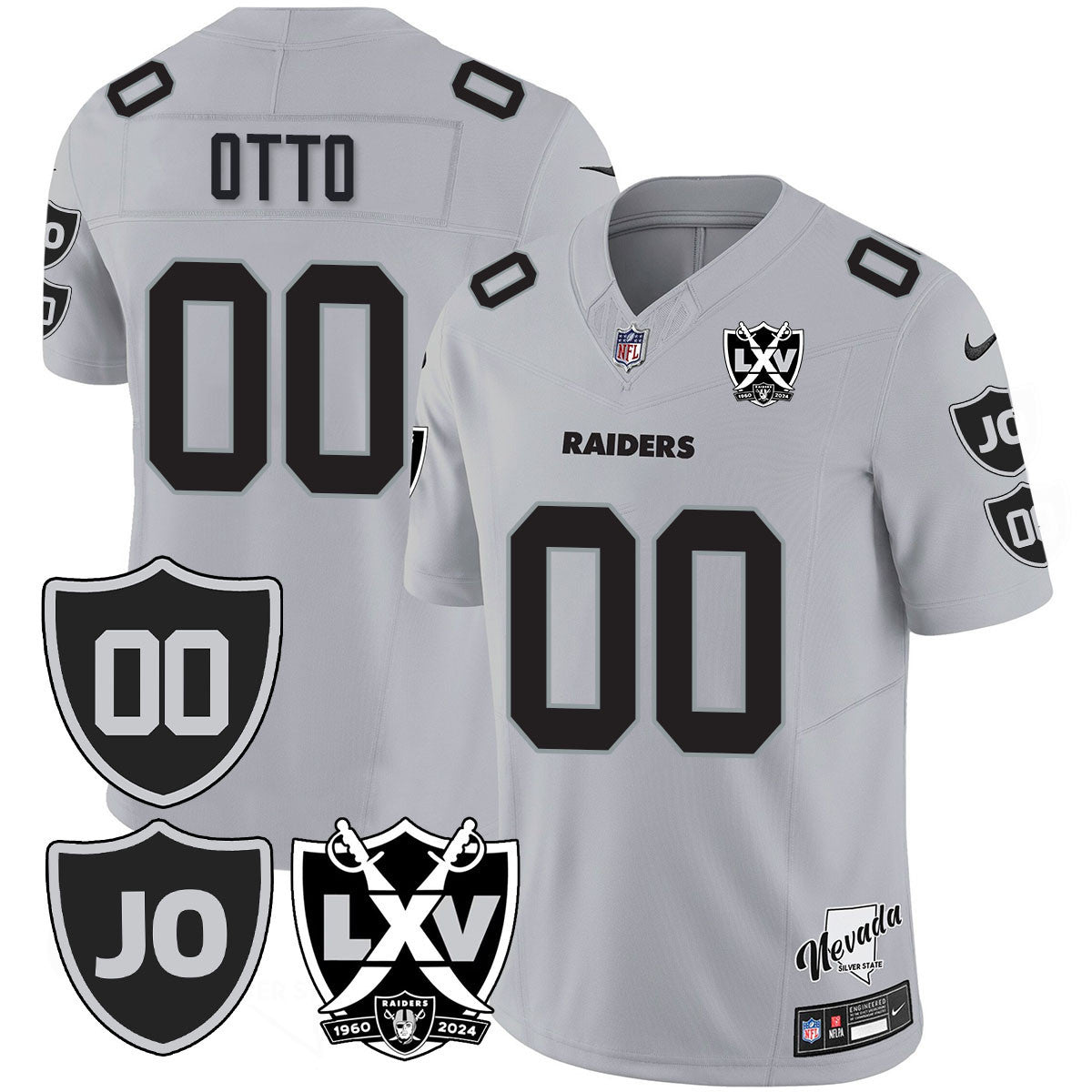 Men's Raiders Vapor Limited Jersey - All Stitched - Honor Jim Otto