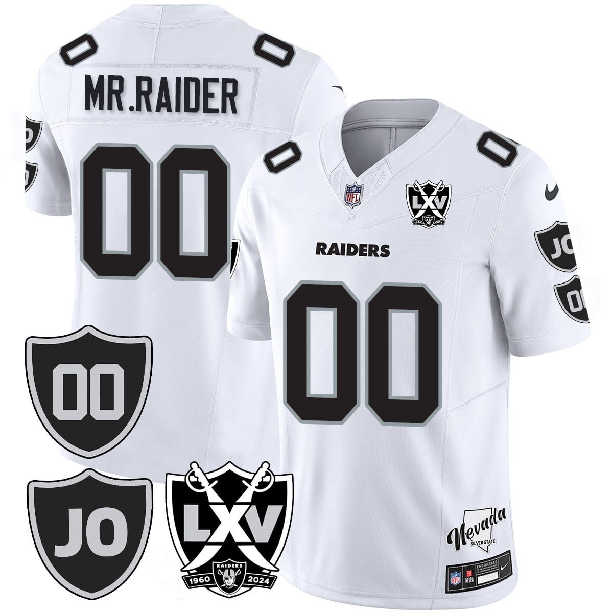 Men's Raiders Vapor Limited Jersey - All Stitched - Honor Jim Otto