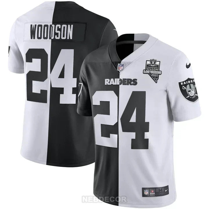 MEN'S LAS VEGAS RAIDERS INAUGURAL SEASON PATCH SPLIT GOLD JERSEY - ALL STITCHED