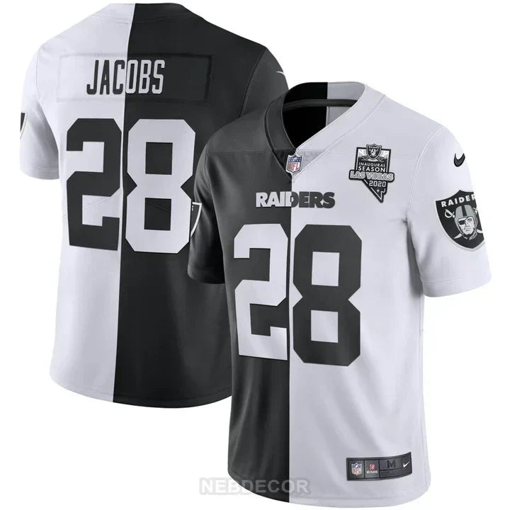 MEN'S LAS VEGAS RAIDERS INAUGURAL SEASON PATCH SPLIT GOLD JERSEY - ALL STITCHED