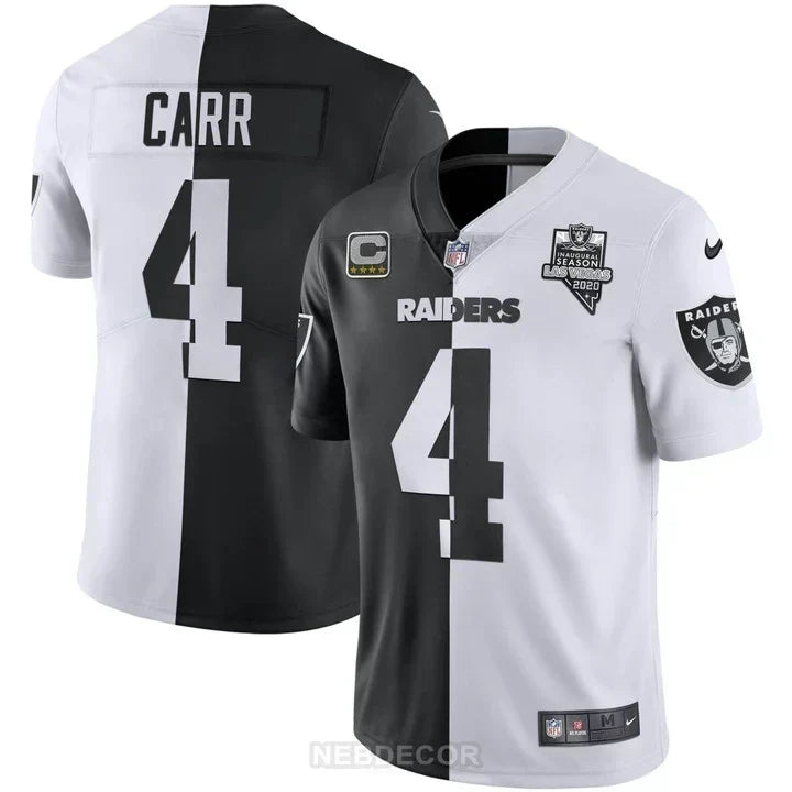 MEN'S LAS VEGAS RAIDERS INAUGURAL SEASON PATCH SPLIT GOLD JERSEY - ALL STITCHED