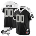 Custom Las Vegas Raiders 2023 Nevada Sliver State Patch Jersey - All Stitched