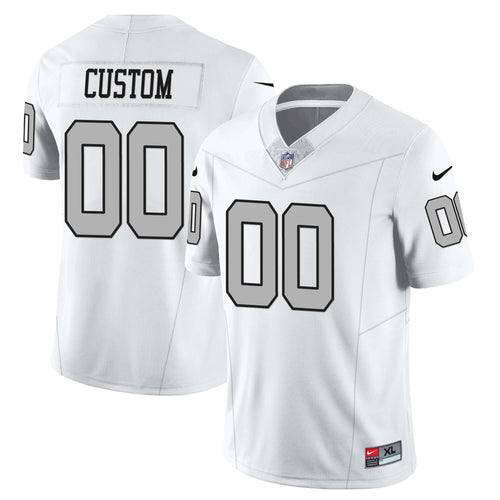 Custom Las Vegas Raiders 2023 Nevada Sliver State Patch Jersey - All Stitched
