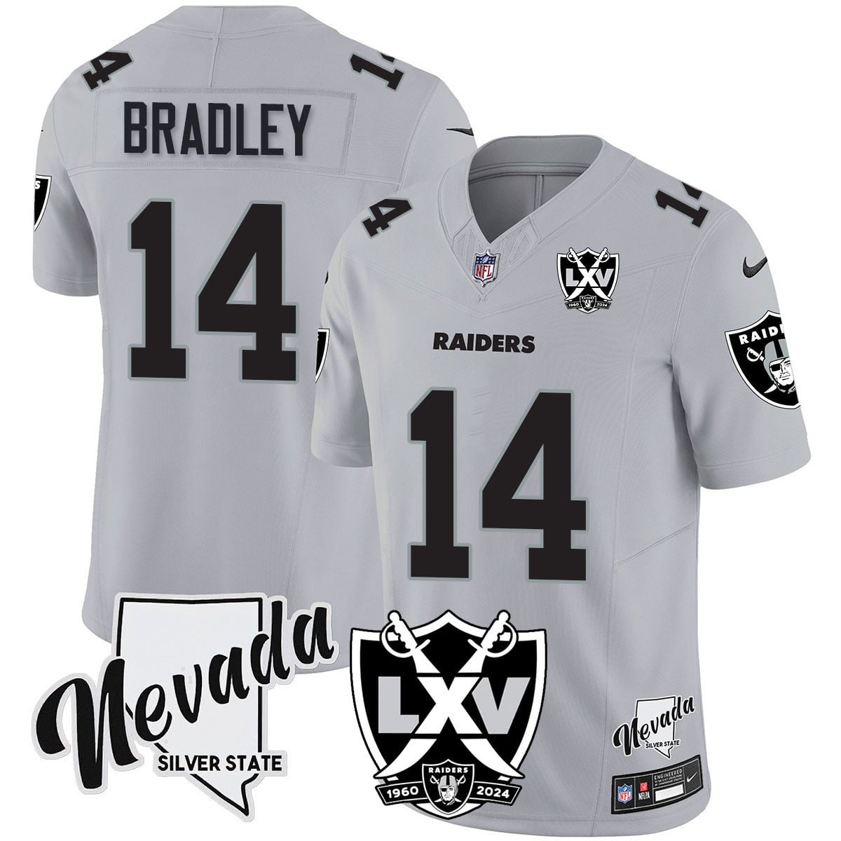 Men's Raiders 2024 Vapor Limited Jersey - 65th Anniversary - All Stitched