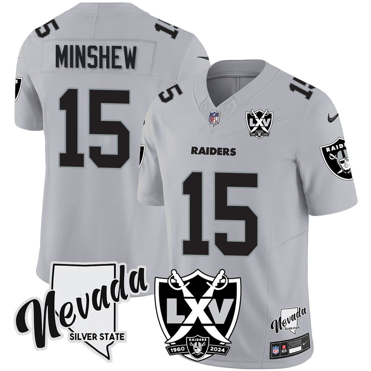Men's Raiders 2024 Vapor Limited Jersey - 65th Anniversary - All Stitched