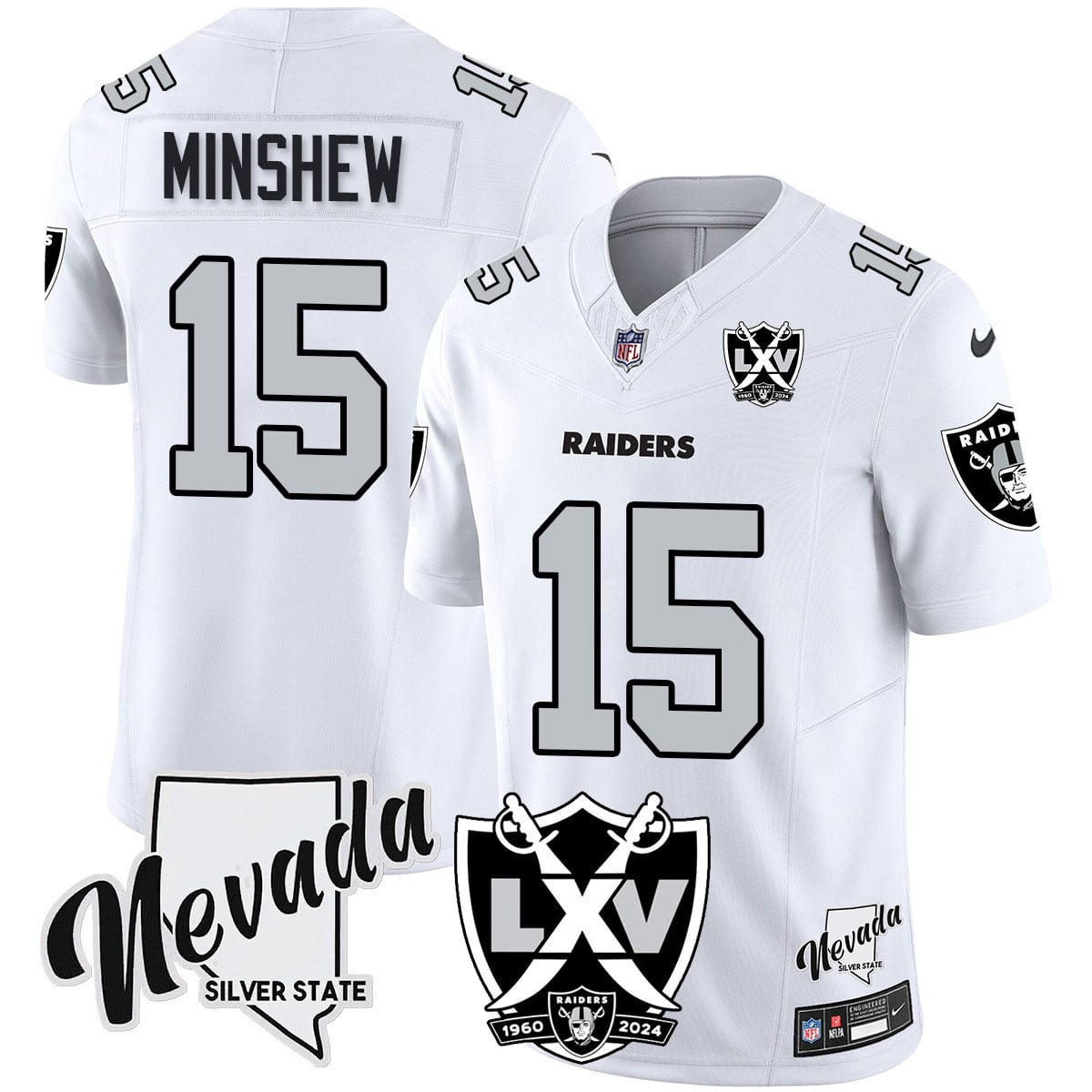 Men's Raiders 2024 Vapor Limited Jersey - 65th Anniversary - All Stitched