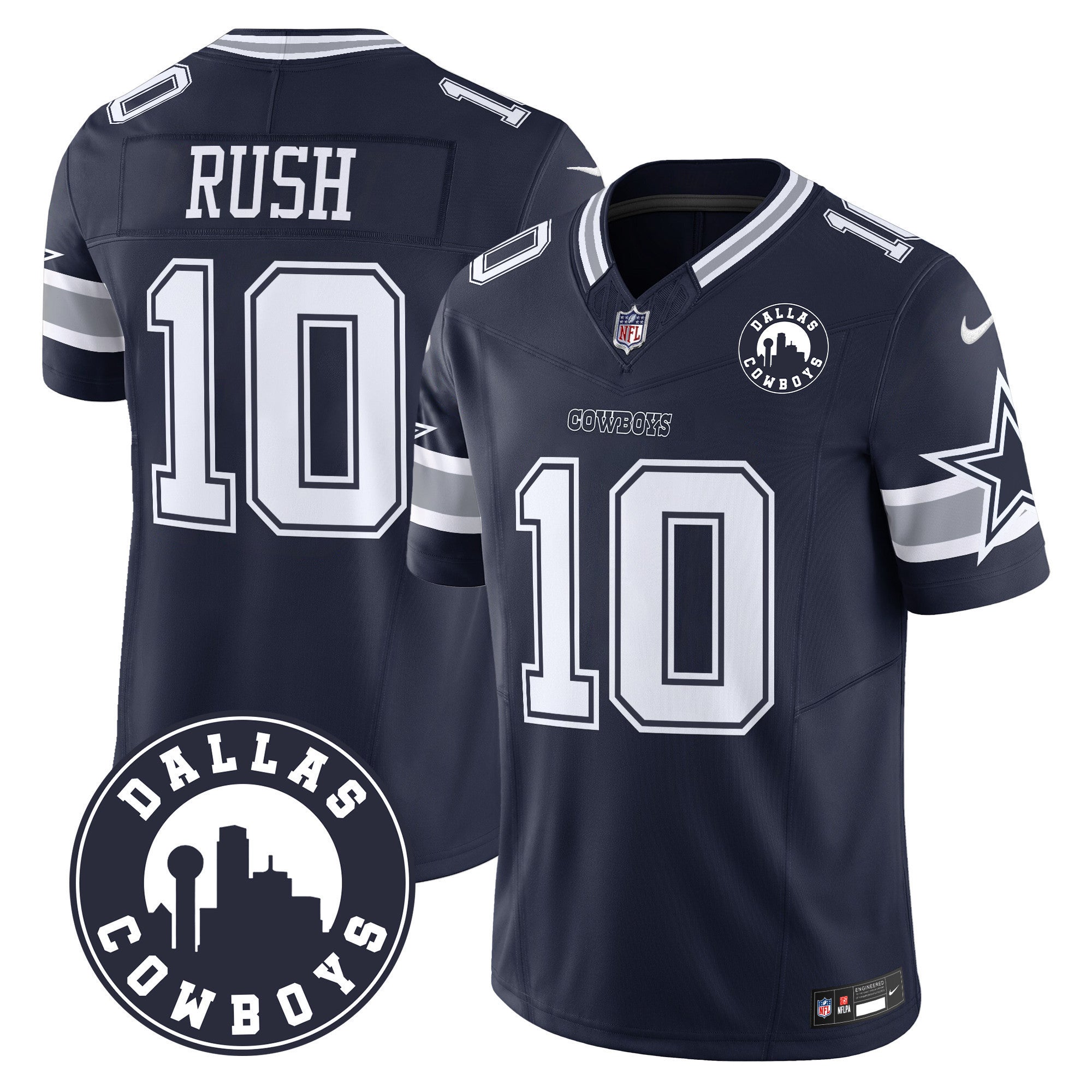 Men's Cowboys Dallas City Patch Vapor Limited Jersey - All Stitched