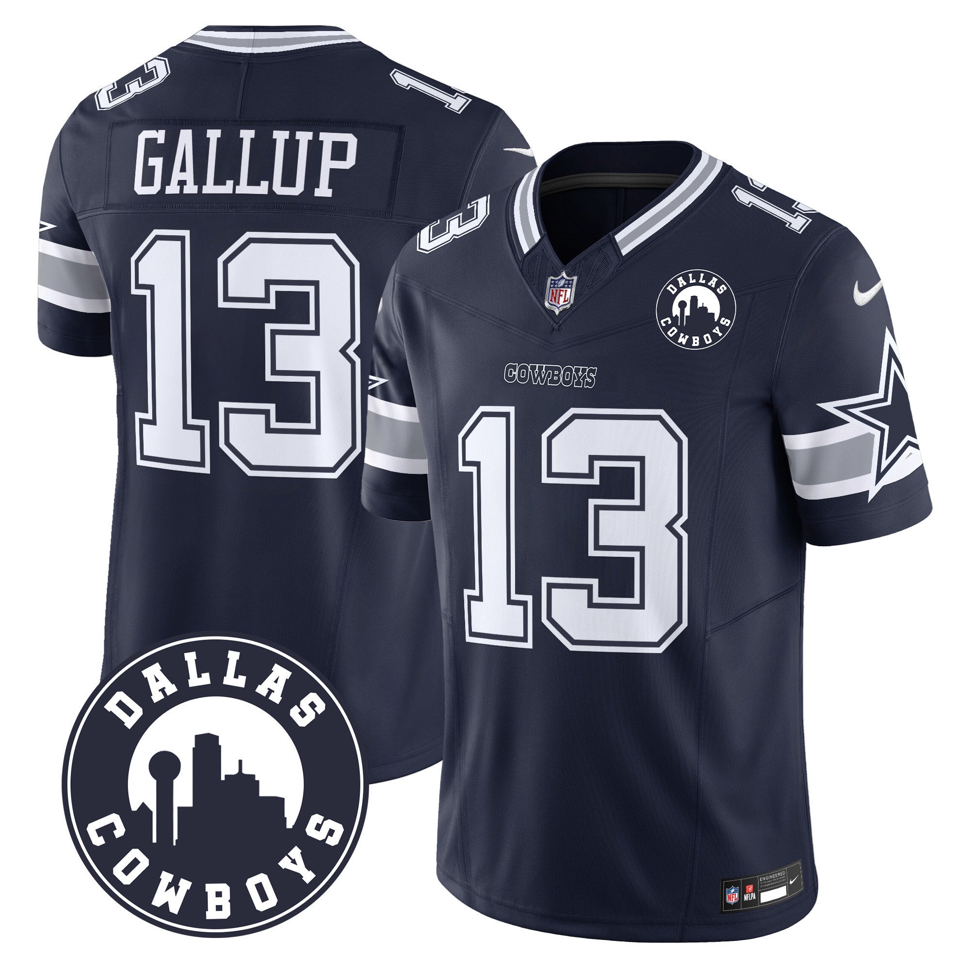 Men's Cowboys Dallas City Patch Vapor Limited Jersey - All Stitched