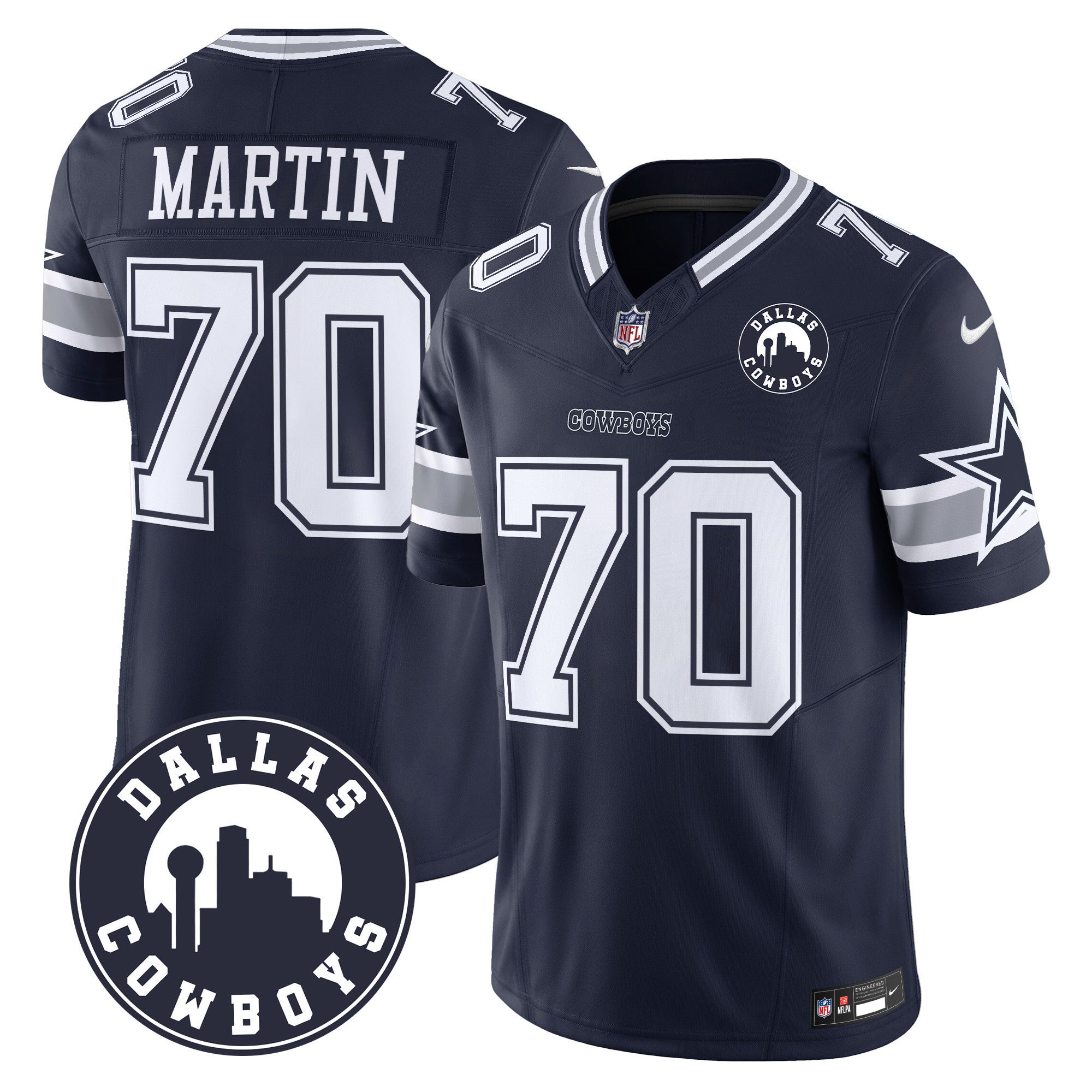 Men's Cowboys Dallas City Patch Vapor Limited Jersey - All Stitched