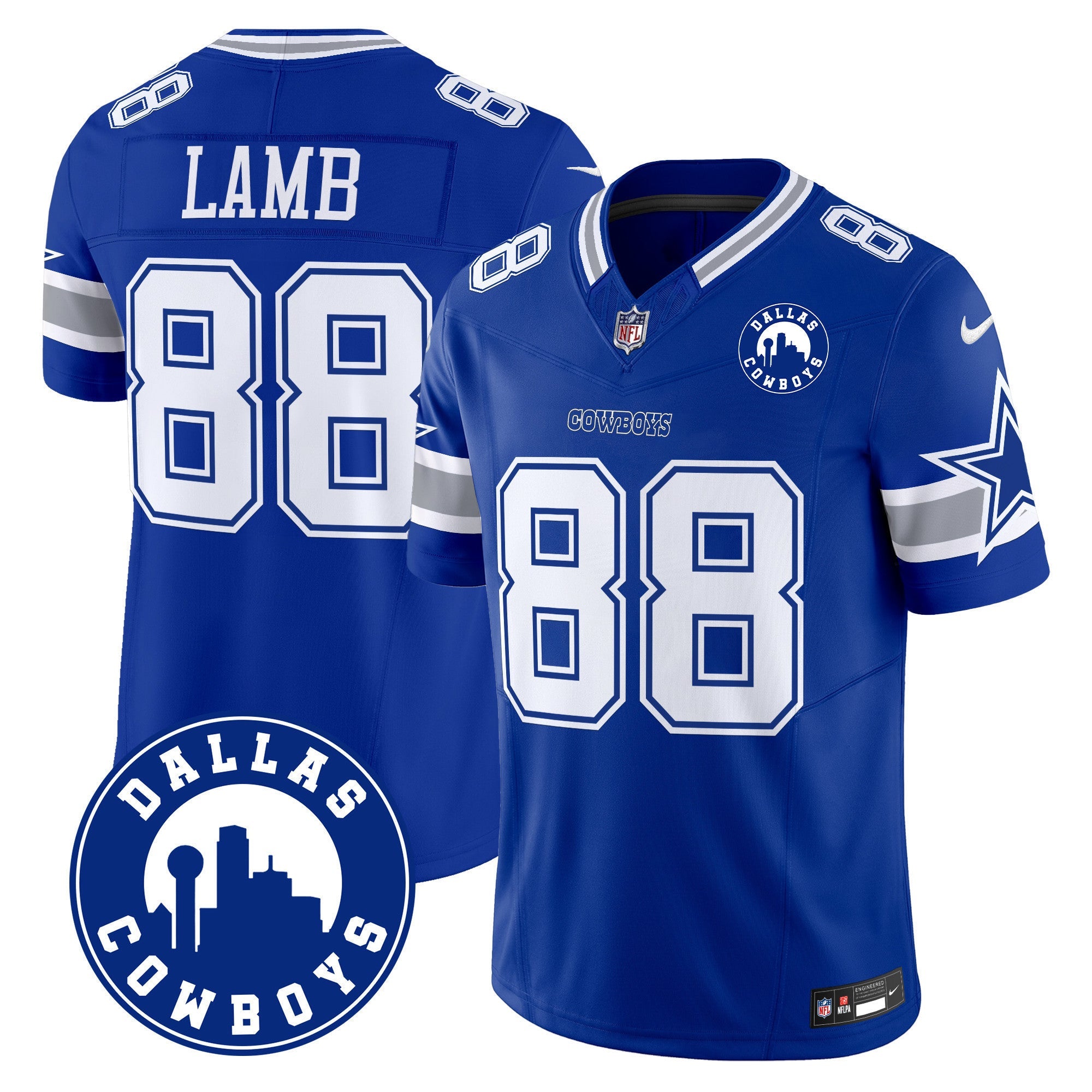 Men's Cowboys Dallas City Patch Vapor Limited Jersey - All Stitched