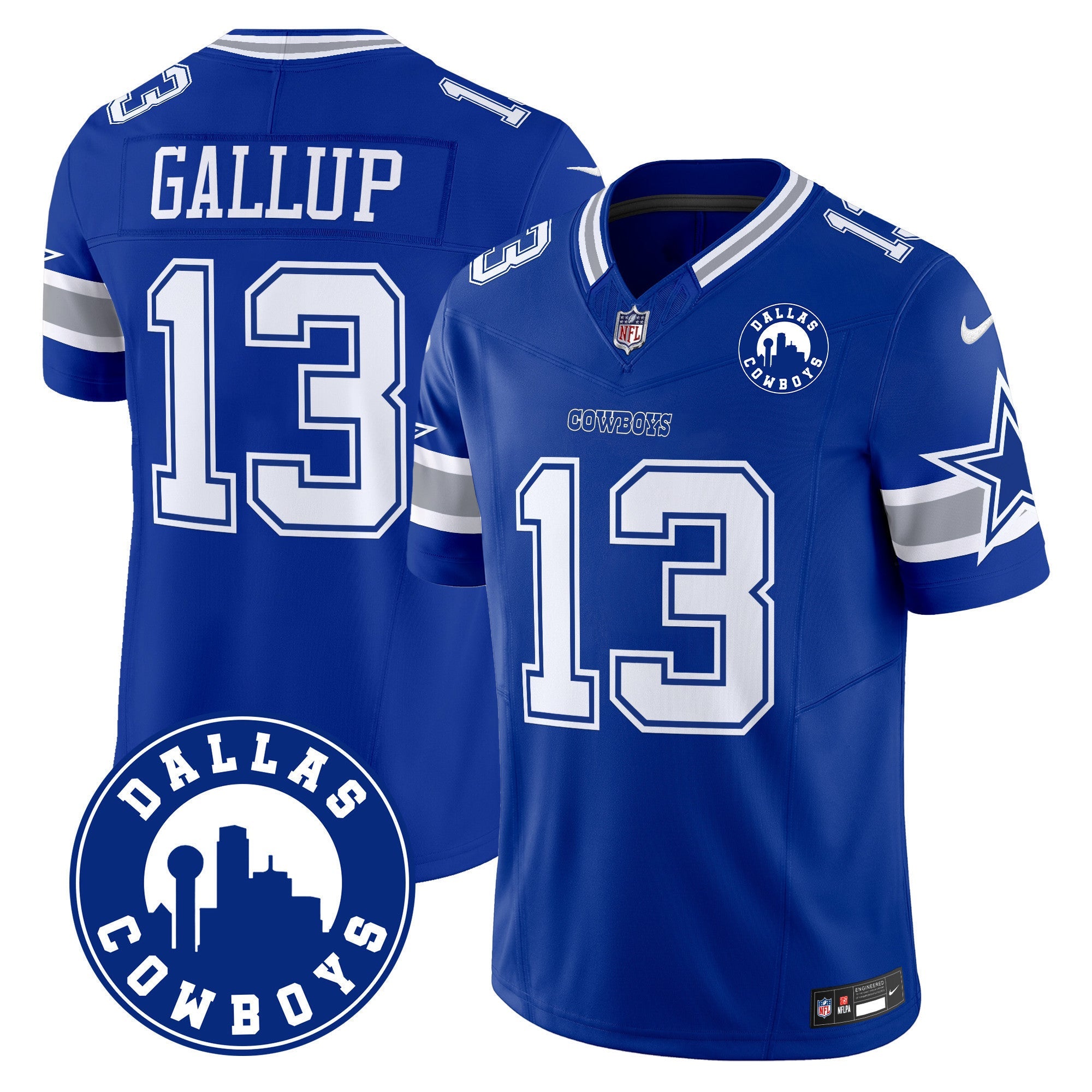 Men's Cowboys Dallas City Patch Vapor Limited Jersey - All Stitched