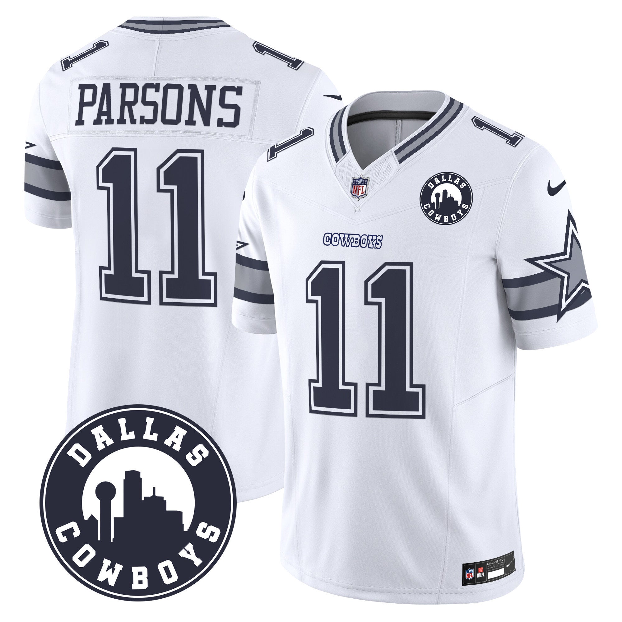 Men's Cowboys Dallas City Patch Vapor Limited Jersey - All Stitched