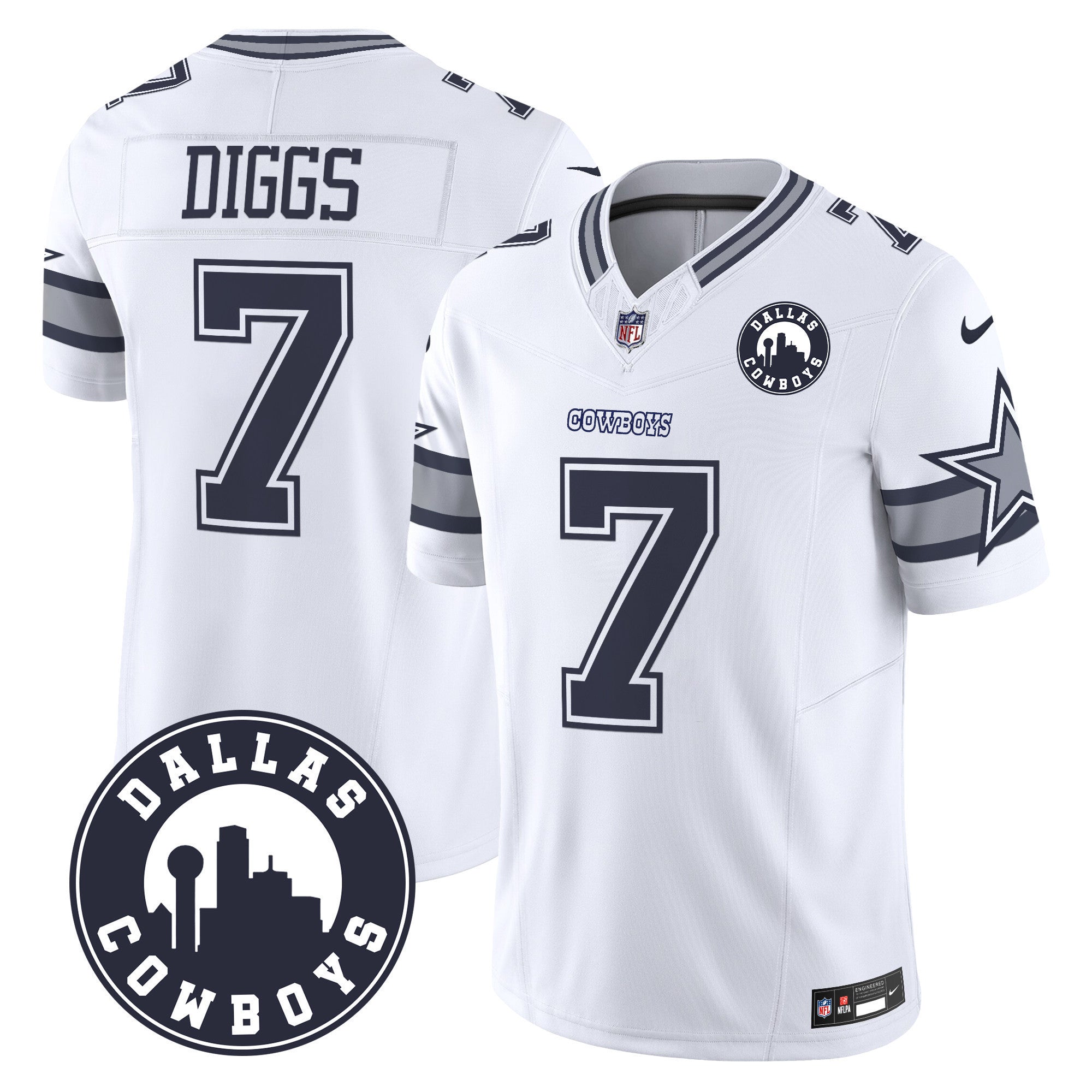 Men's Cowboys Dallas City Patch Vapor Limited Jersey - All Stitched