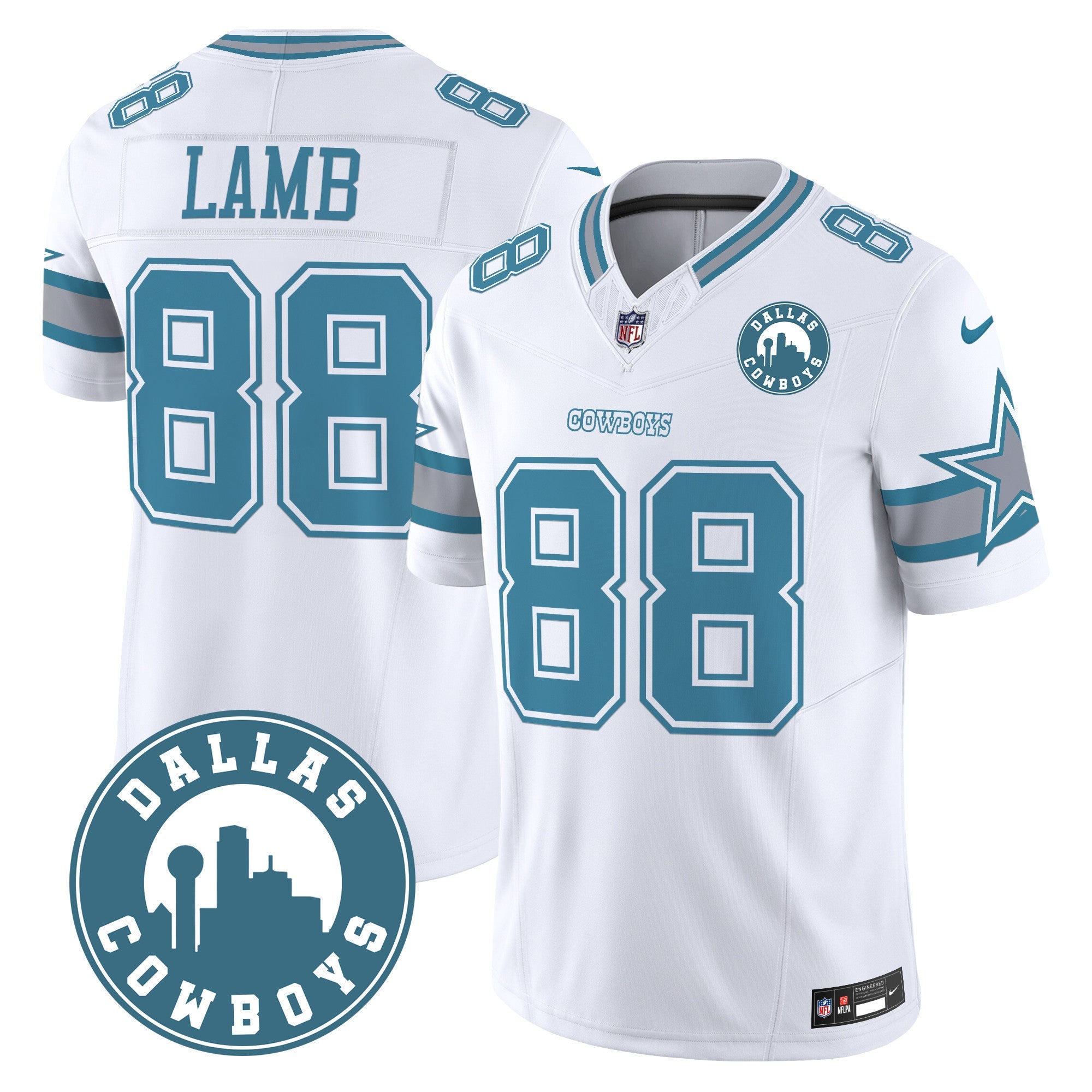 Men's Cowboys Dallas City Patch Vapor Limited Jersey - All Stitched