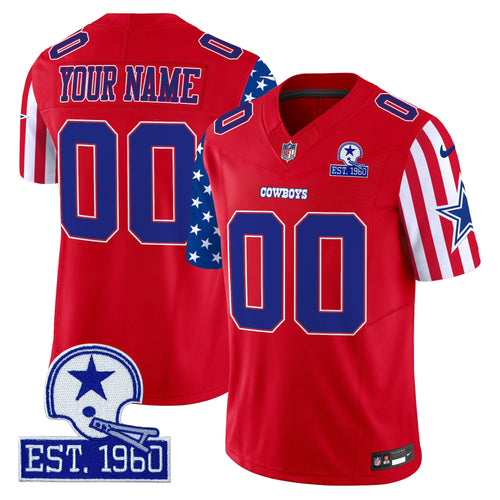 Cowboys American Style Vapor Limited Custom Jersey - All Stitched