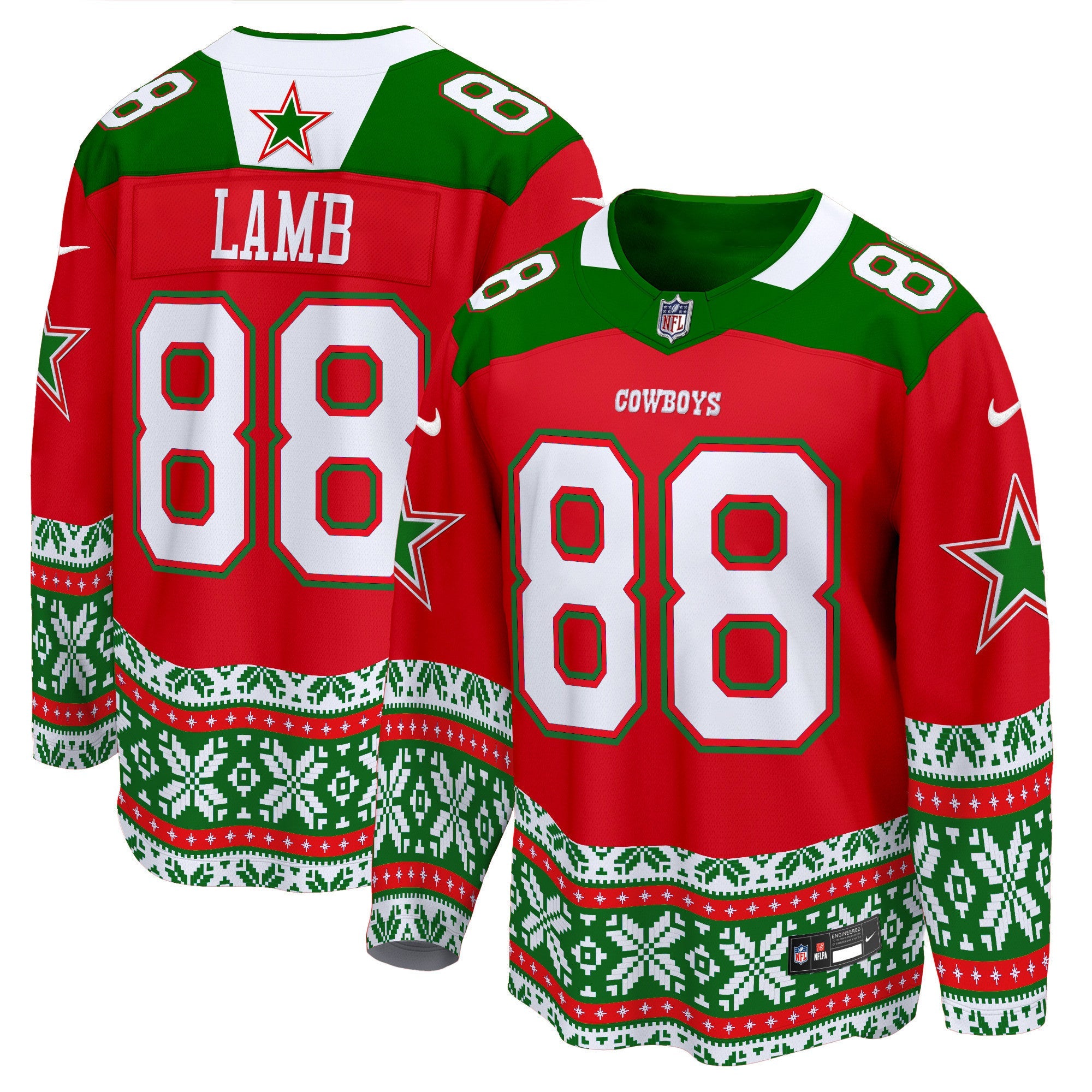 Men's Dallas Cowboys 2024 Christmas Premier Breakaway Jersey - All Printed