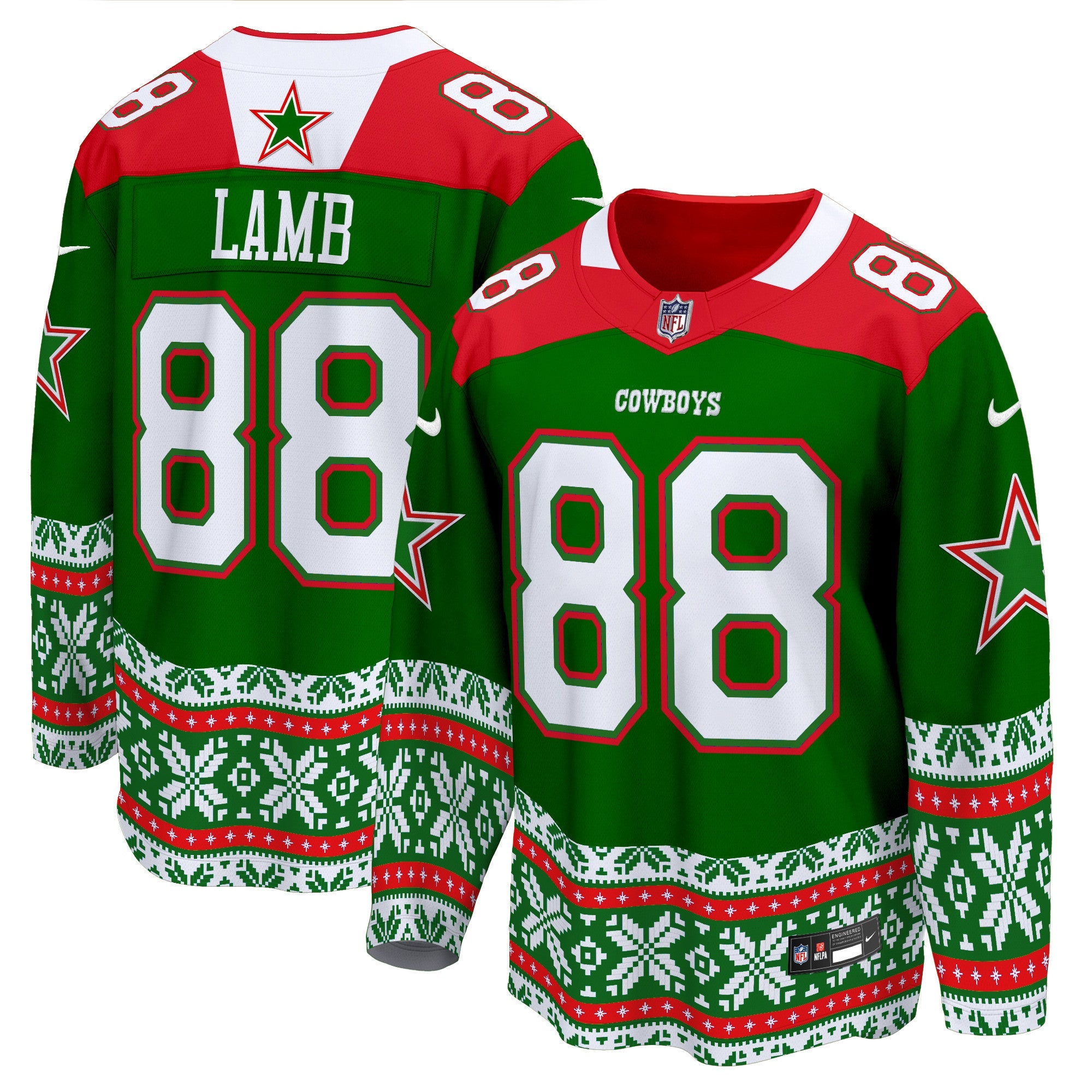 Men's Dallas Cowboys 2024 Christmas Premier Breakaway Jersey - All Printed