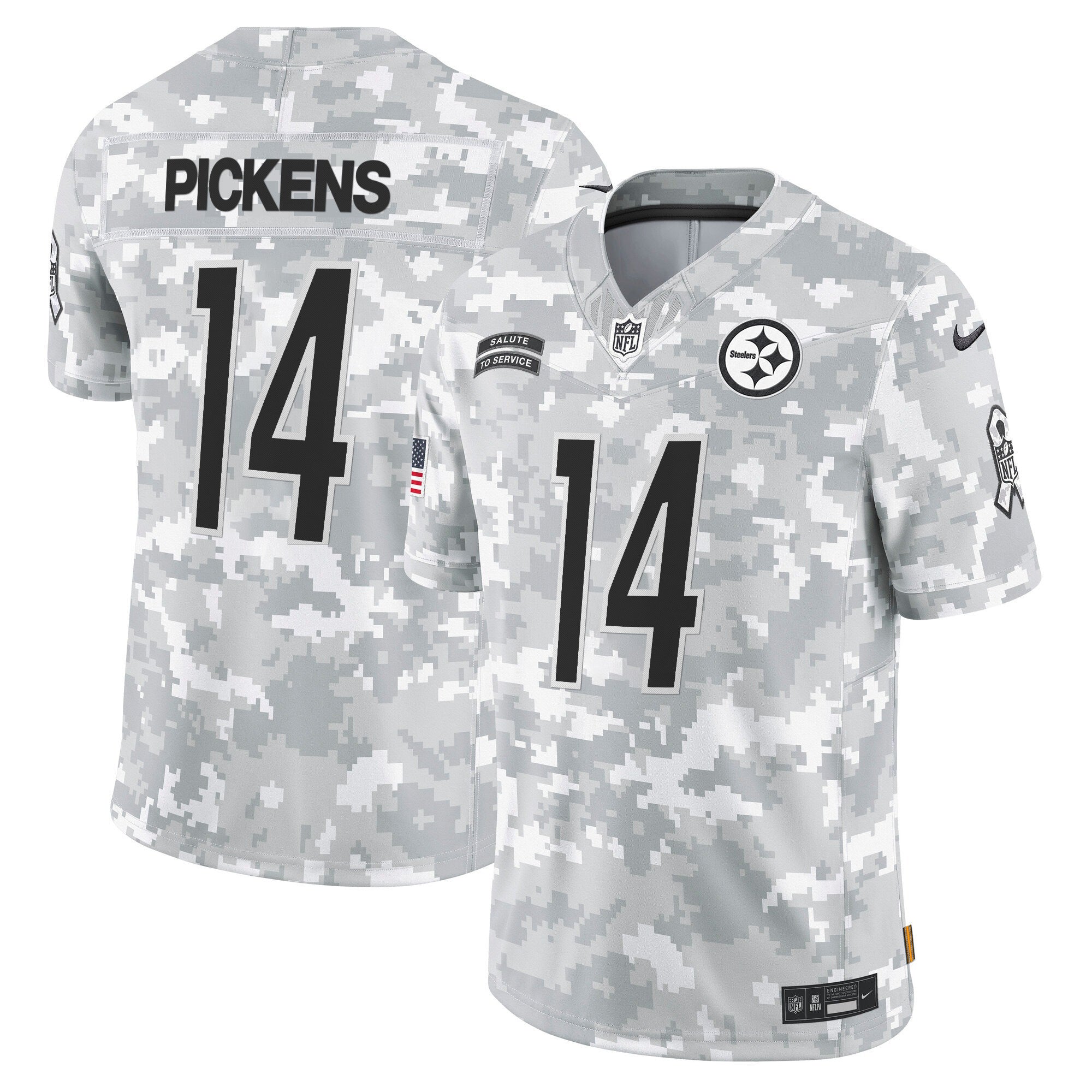 Steelers 2024 Salute to Service Vapor Limited Jersey - Arctic Camo - All Stitched