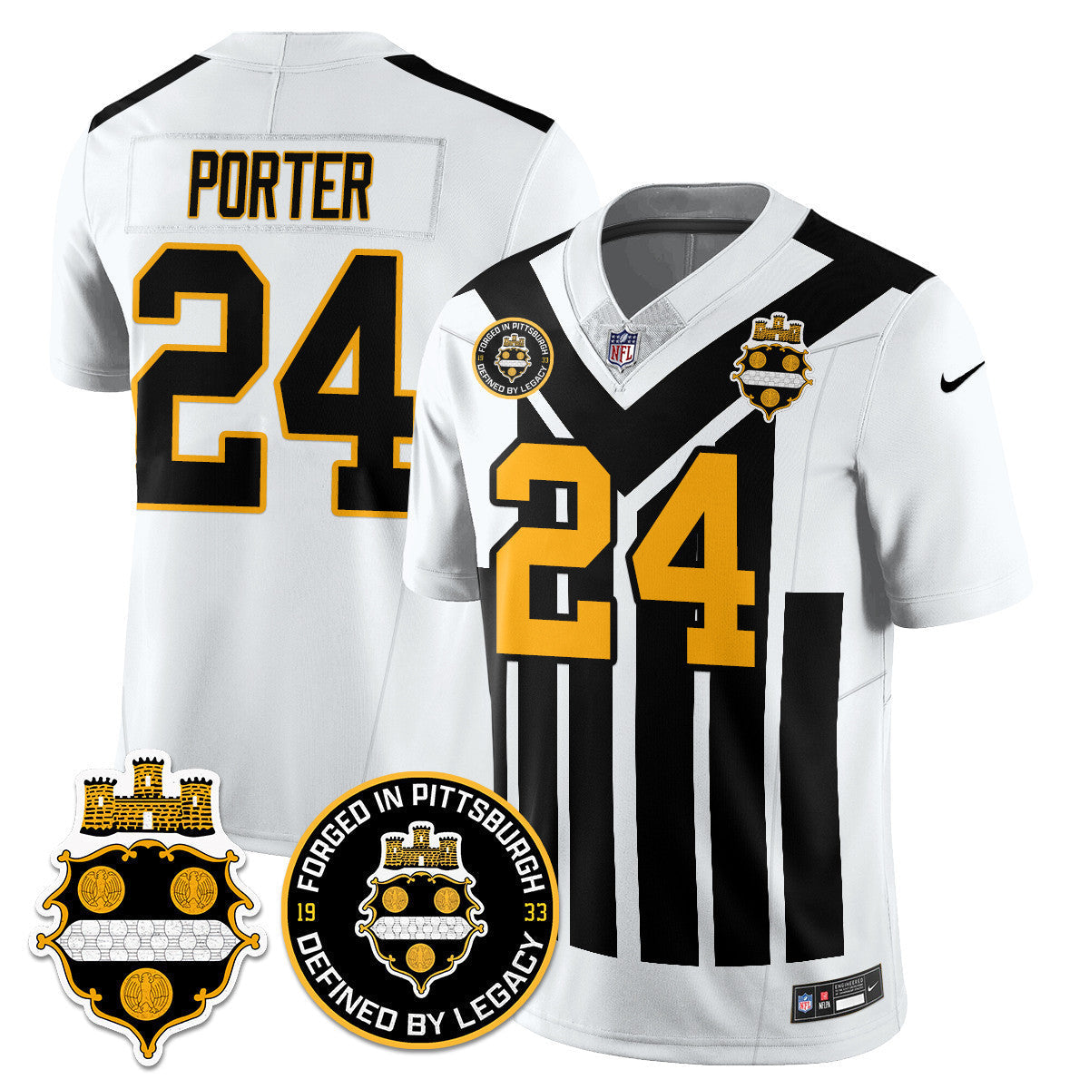 Men's Pittsburgh Steelers Alternate 1933 Throwback Limited Jersey - All Stitched