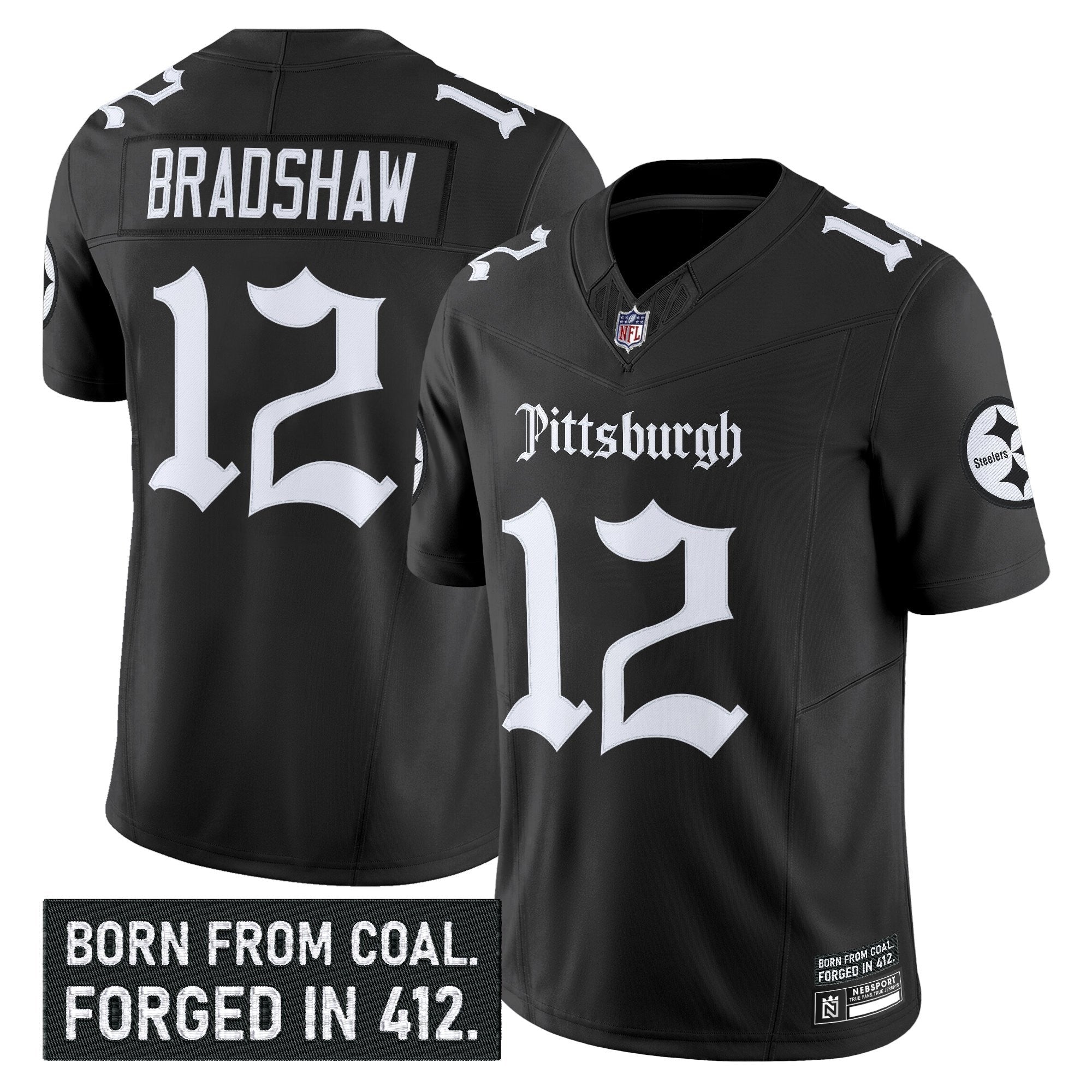 Men's Pittsburgh Steelers 'Gothic Steel City Edition' Vapor Limited Jersey - All Stitched