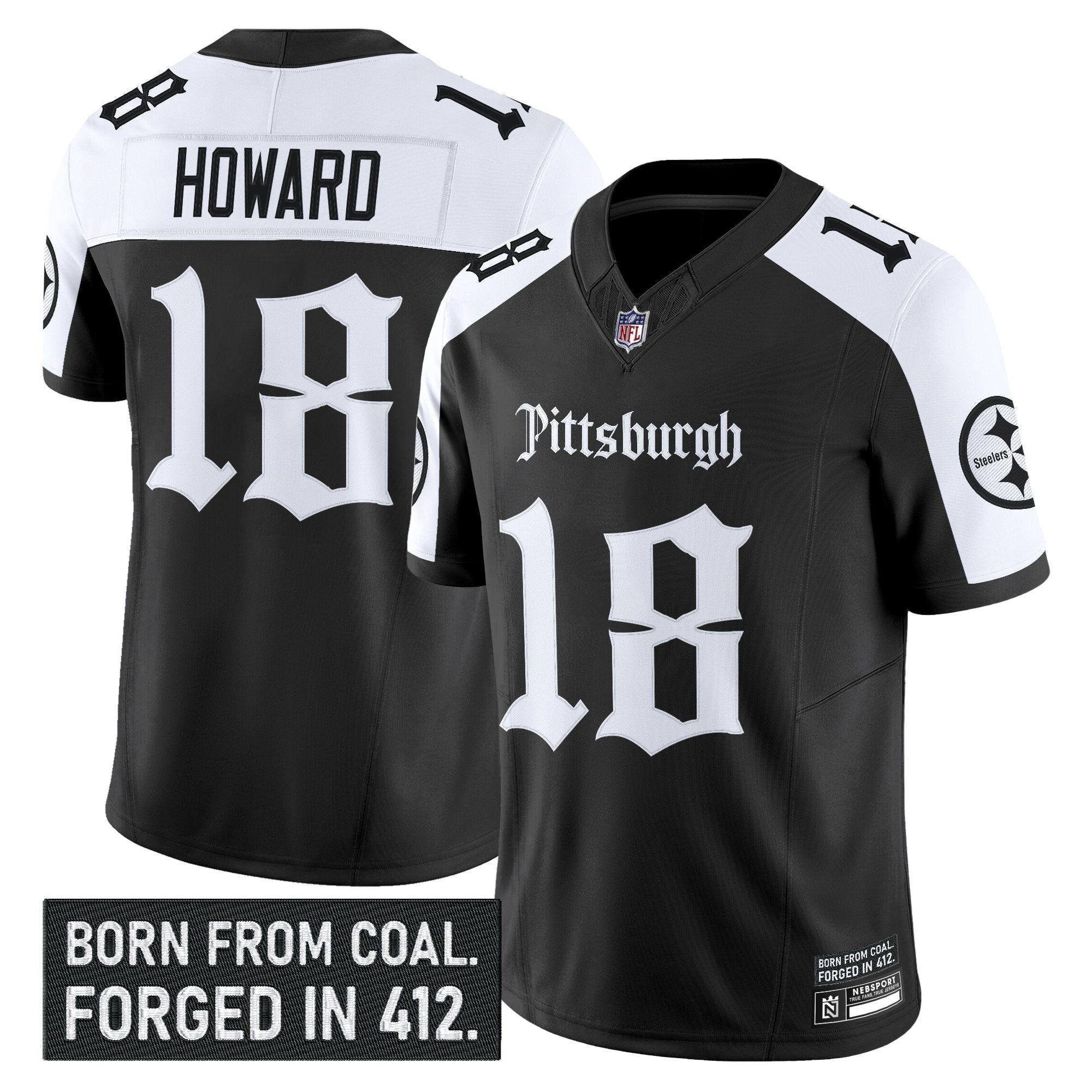 Men's Pittsburgh Steelers 'Gothic Steel City Edition' Vapor Limited Jersey - All Stitched