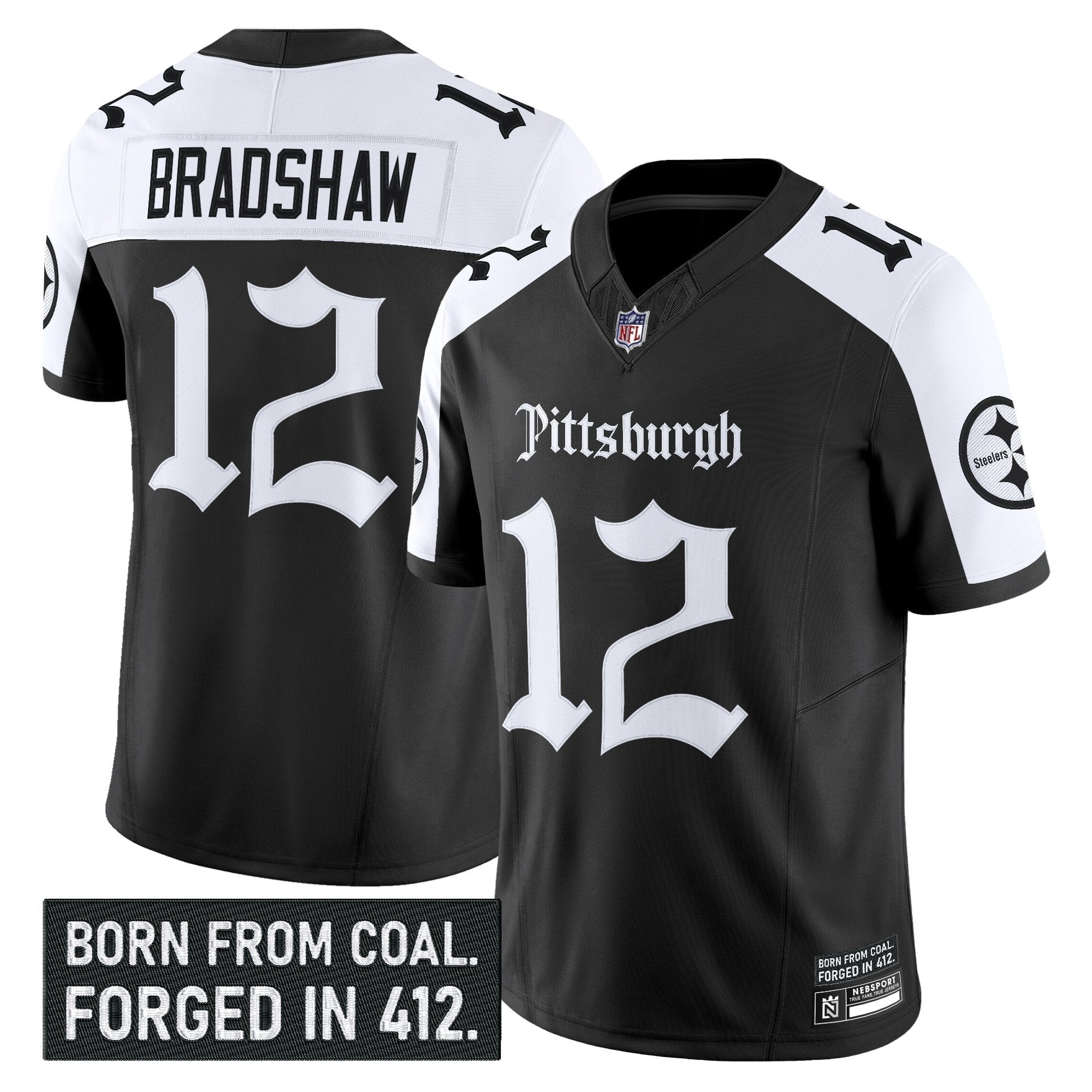 Men's Pittsburgh Steelers 'Gothic Steel City Edition' Vapor Limited Jersey - All Stitched
