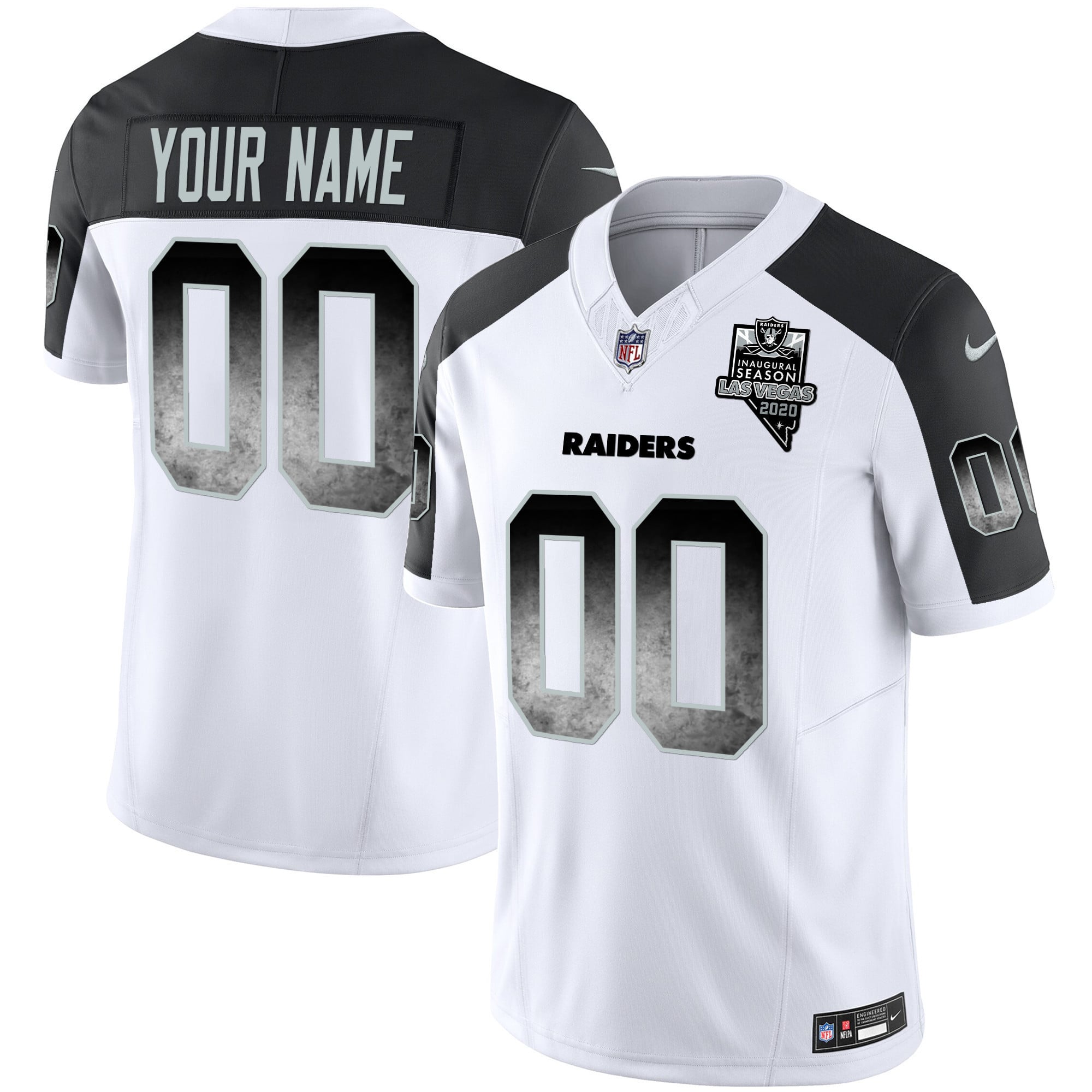 Raiders Arch Smoke Vapor Custom Jersey - All Stitched