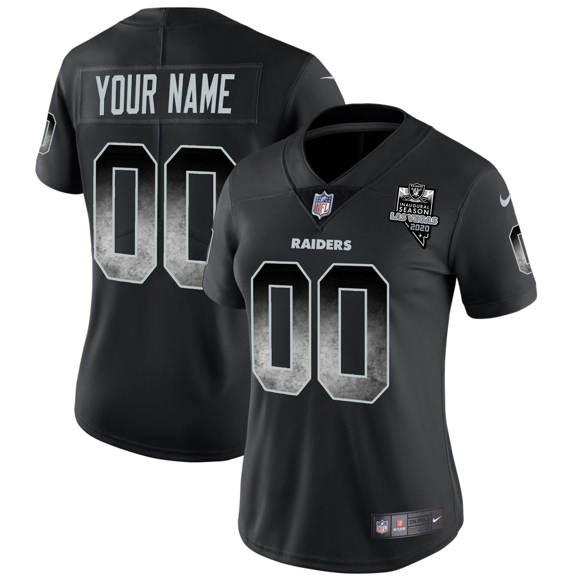 Raiders Arch Smoke Vapor Custom Jersey - All Stitched
