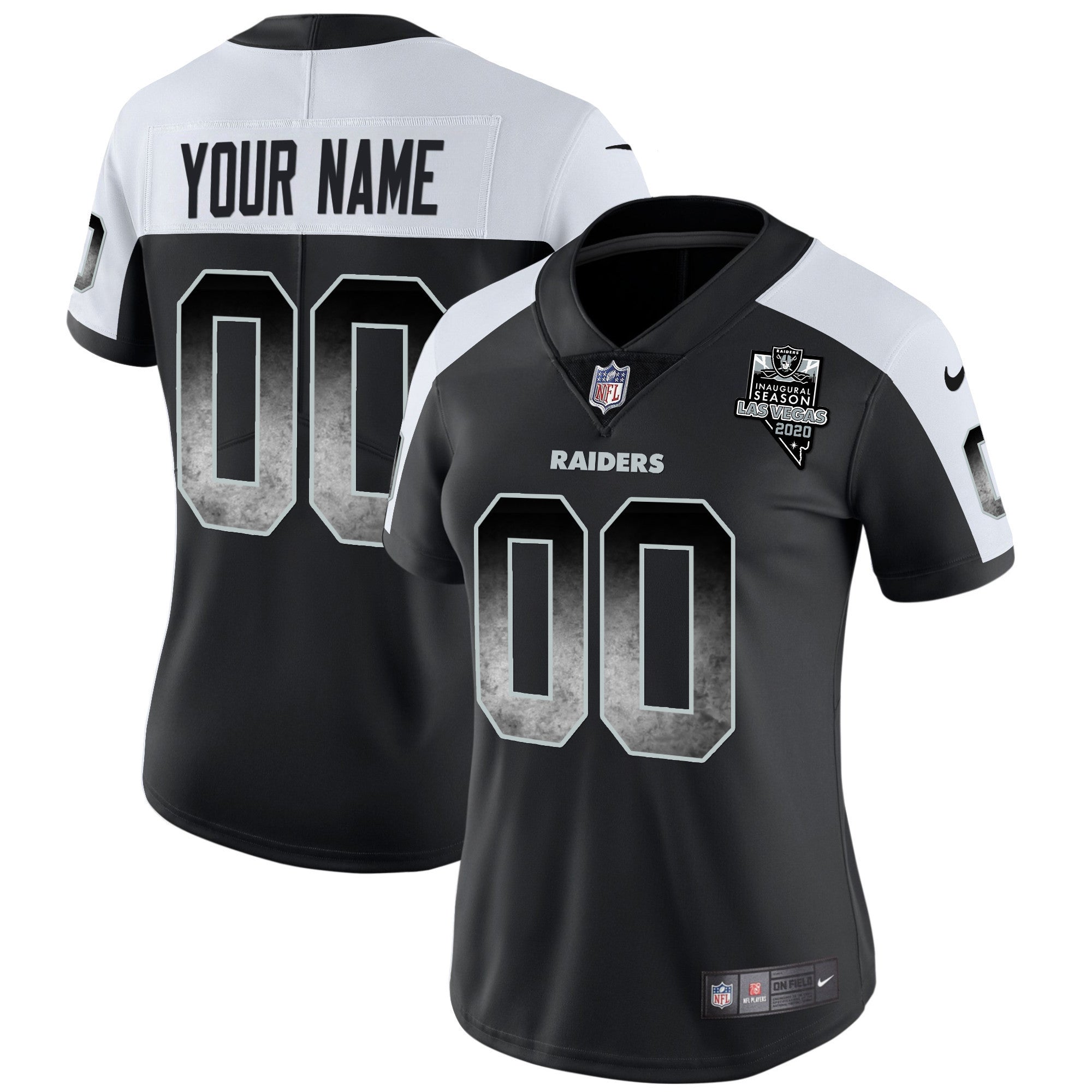 Raiders Arch Smoke Vapor Custom Jersey - All Stitched